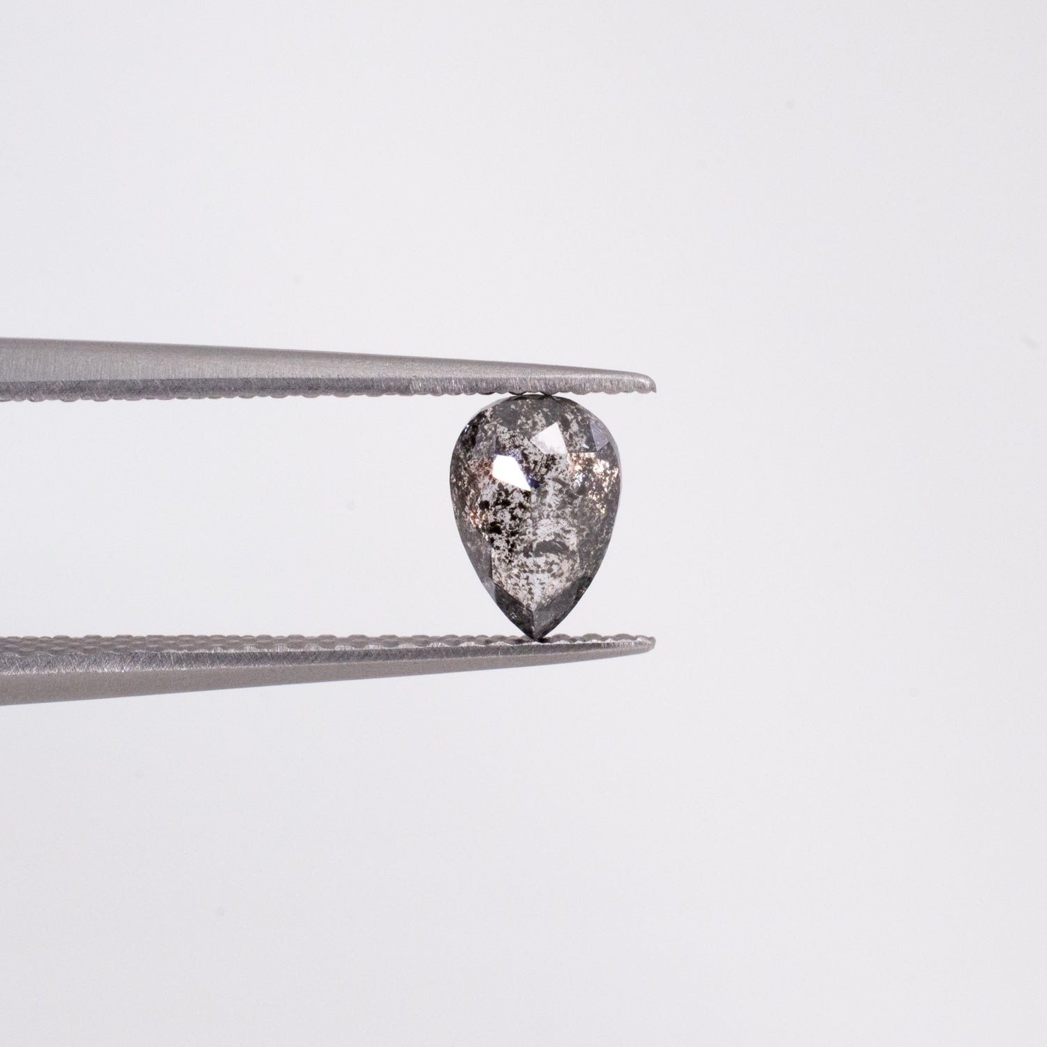 0.74ct Pear Shaped Loose Salt & Pepper Diamond - Malleable Jewellers