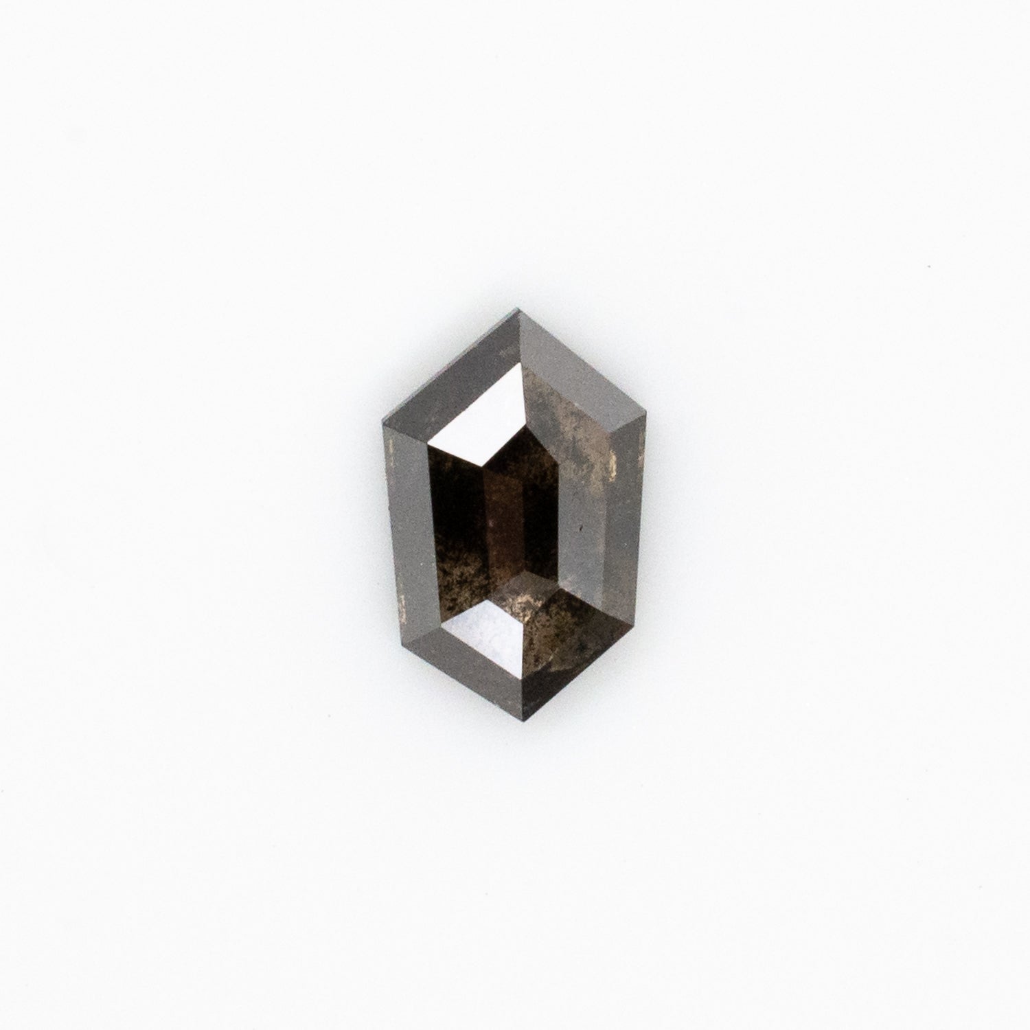 0.86ct Tapered Hexagon Shaped Loose Salt & Pepper Diamond - Malleable Jewellers