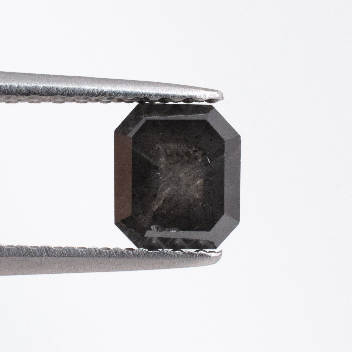 0.95ct Emerald Shaped Loose Salt & Pepper Diamond - Malleable Jewellers