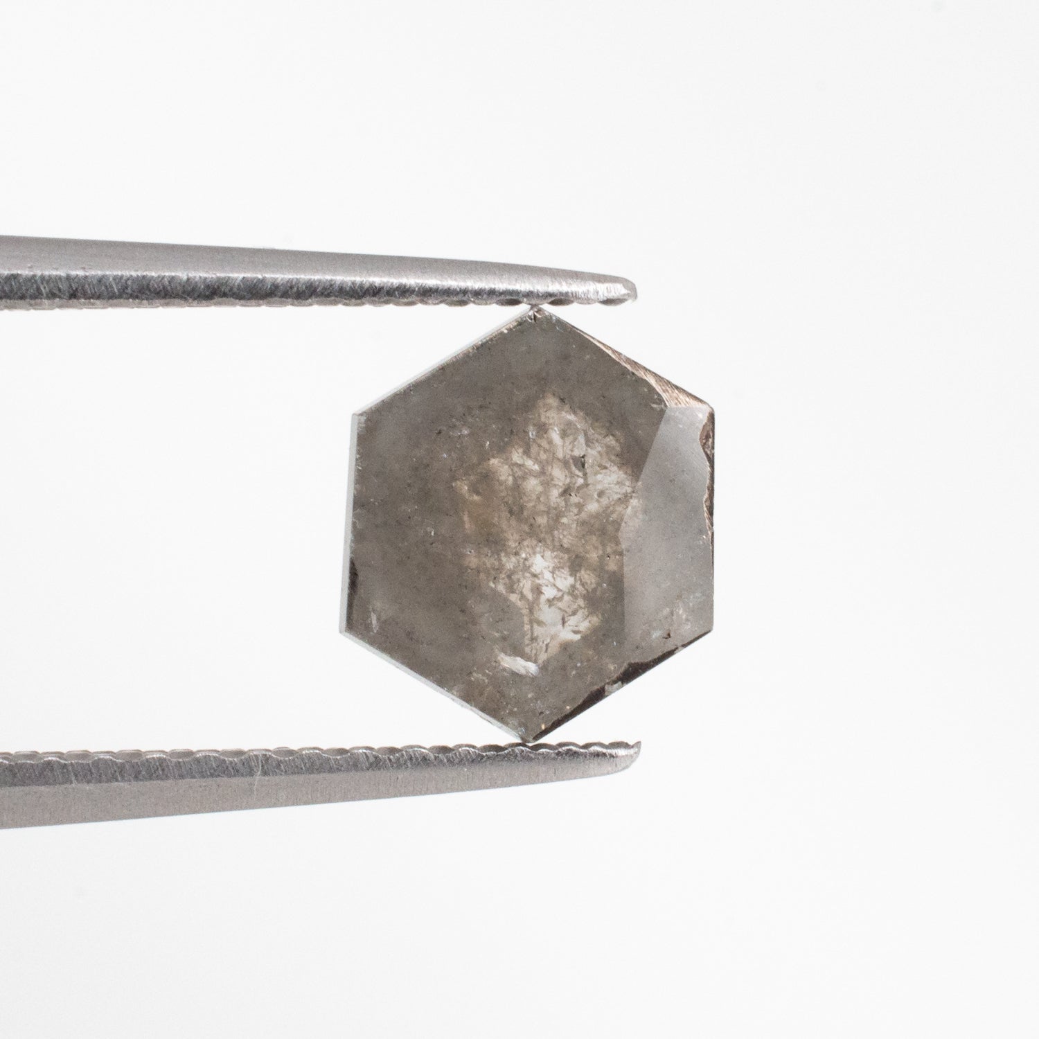 0.96ct Hexagon Shaped Loose Salt & Pepper Diamond - Malleable Jewellers