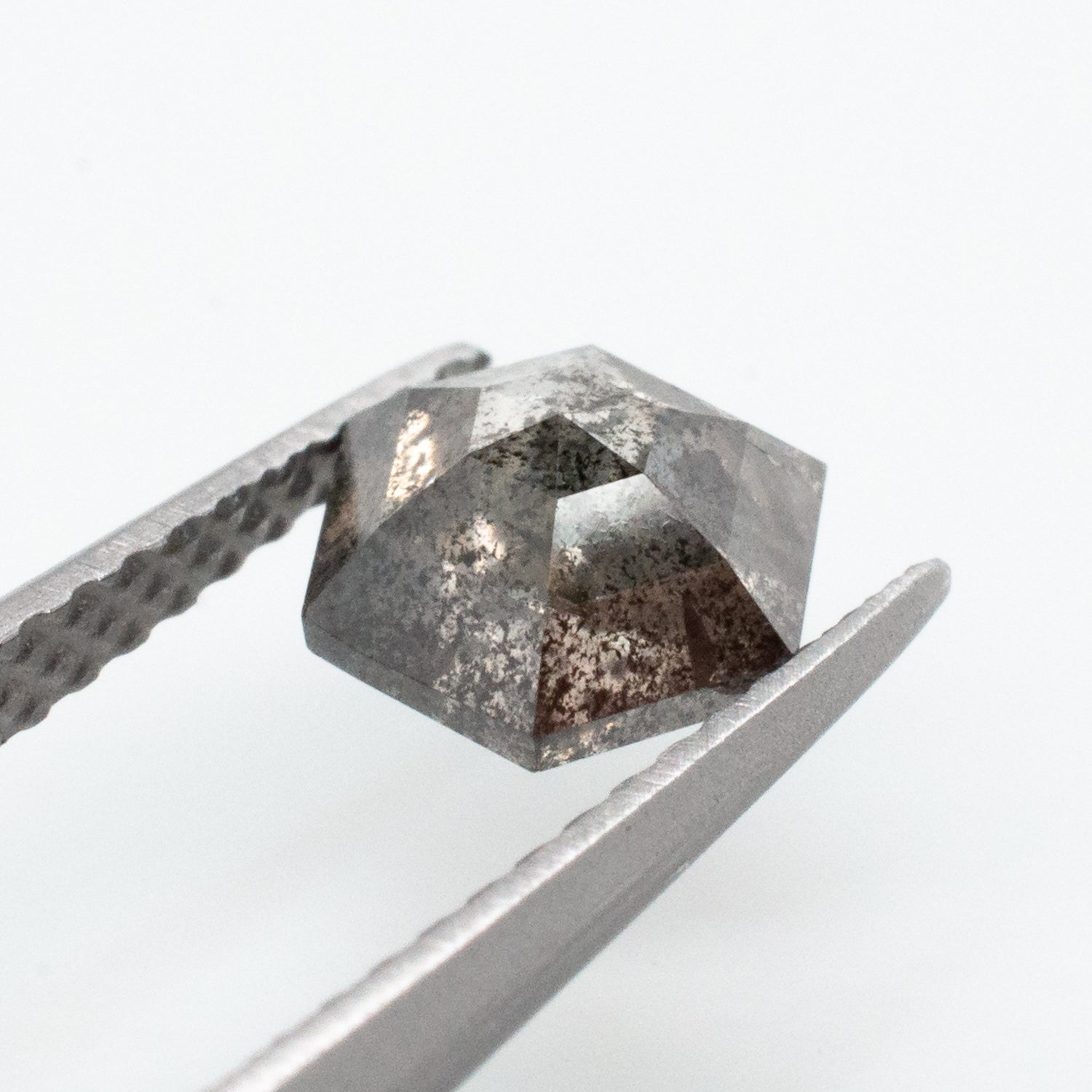 0.96ct Hexagon Shaped Loose Salt & Pepper Diamond - Malleable Jewellers