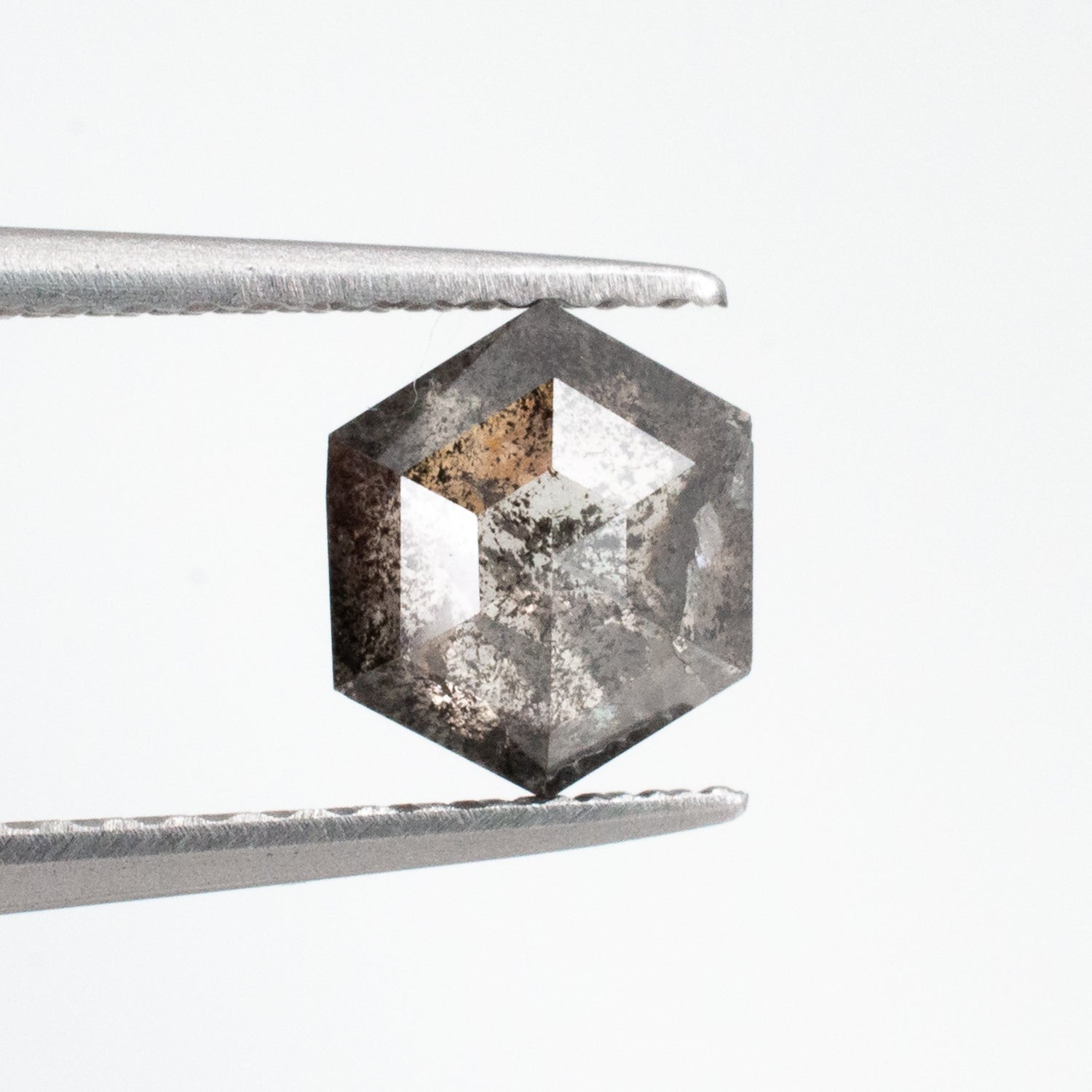 Hexagon Shaped Loose Salt Pepper Diamond - Main Image
