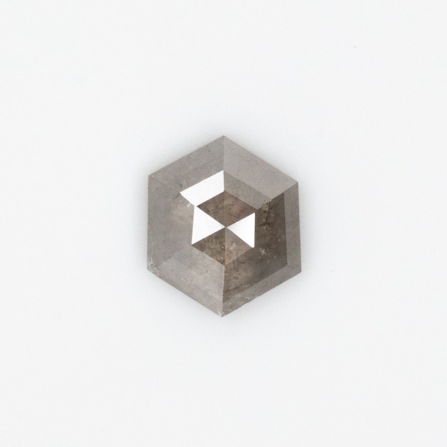 0.96ct Hexagon Shaped Loose Salt & Pepper Diamond - Malleable Jewellers