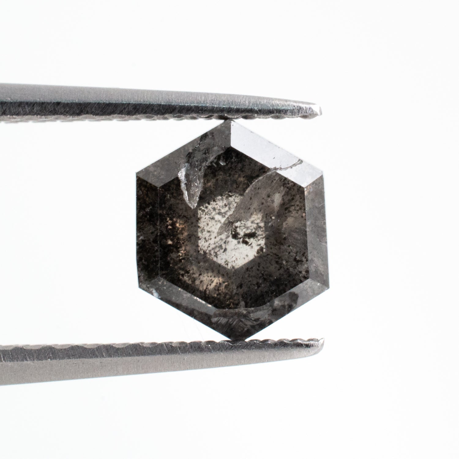 0.96ct Hexagon Shaped Loose Salt & Pepper Diamond - Malleable Jewellers