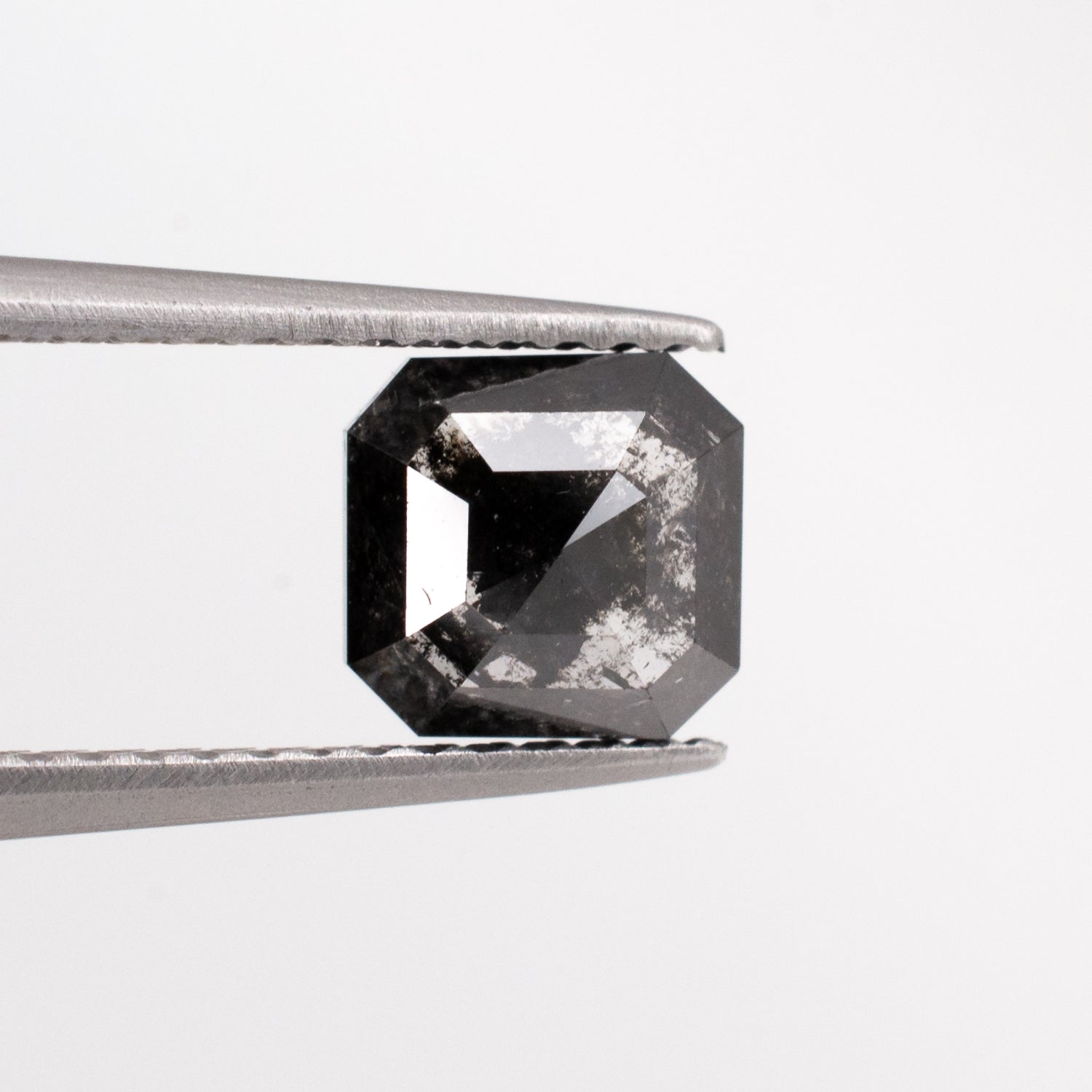 1.12ct Emerald Shaped Loose Salt & Pepper Diamond - Malleable Jewellers