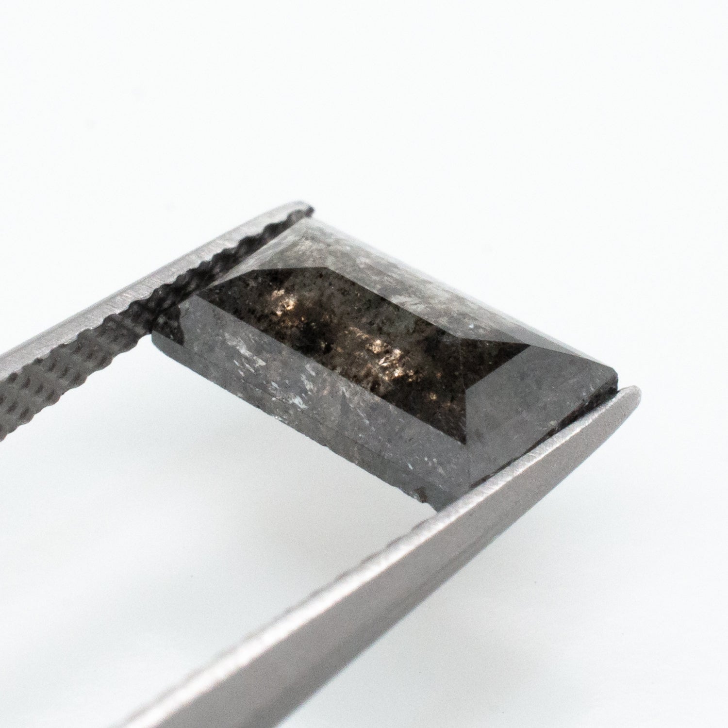 1.37ct Straight Baguette Shaped Loose Salt & Pepper Diamond - Malleable Jewellers