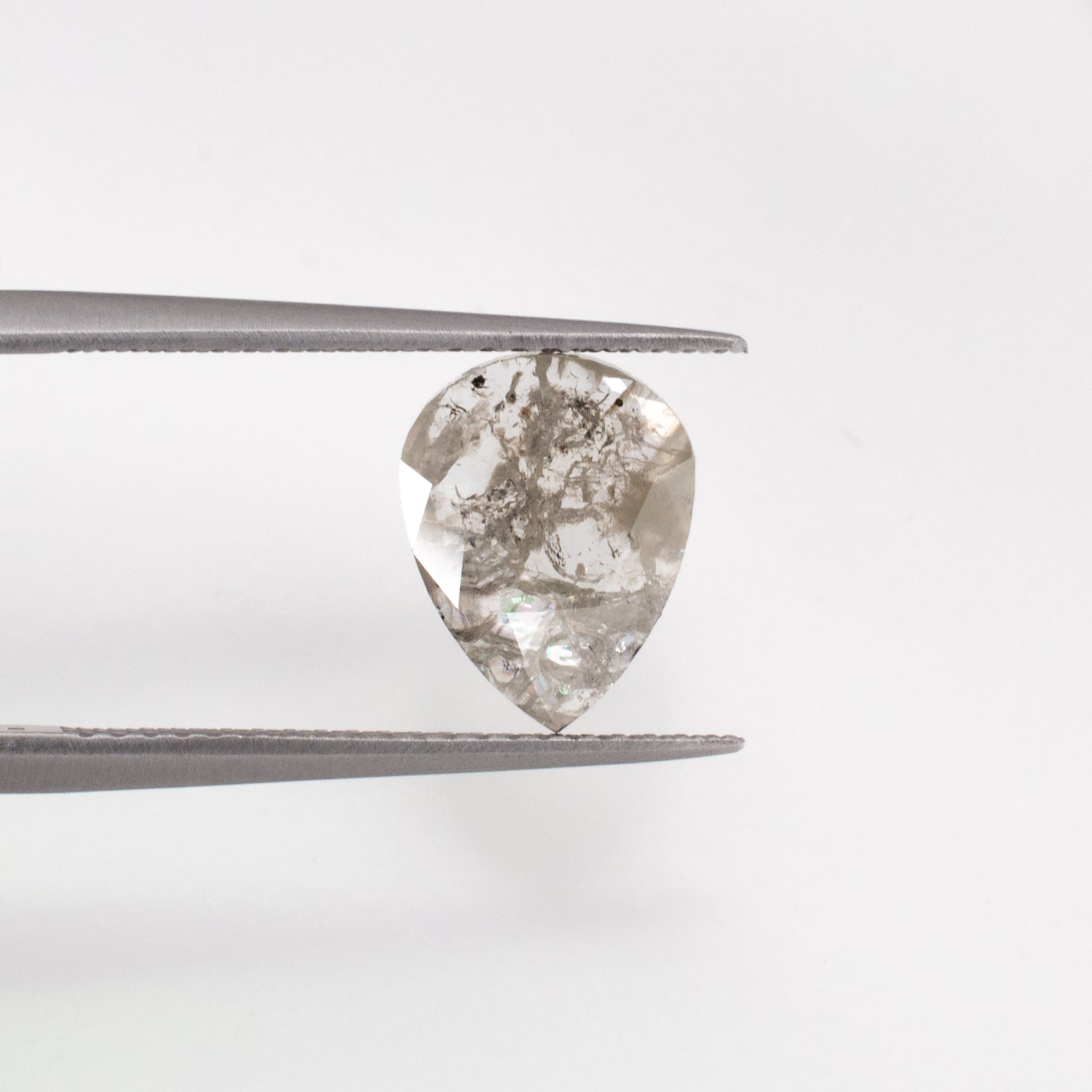 1.57ct Pear Shaped Loose Salt & Pepper Diamond - Malleable Jewellers