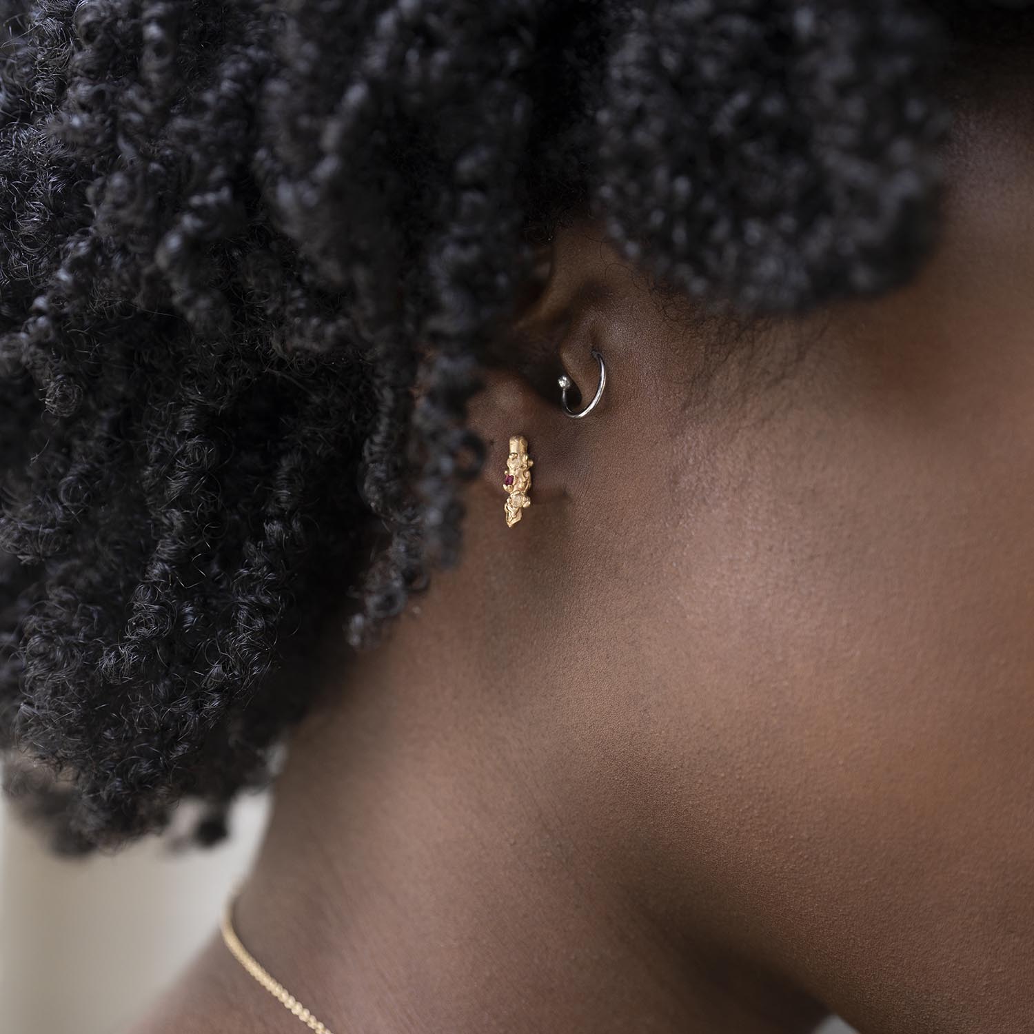 Globular Kimberlite Studs in Yellow Gold - Malleable Jewellers