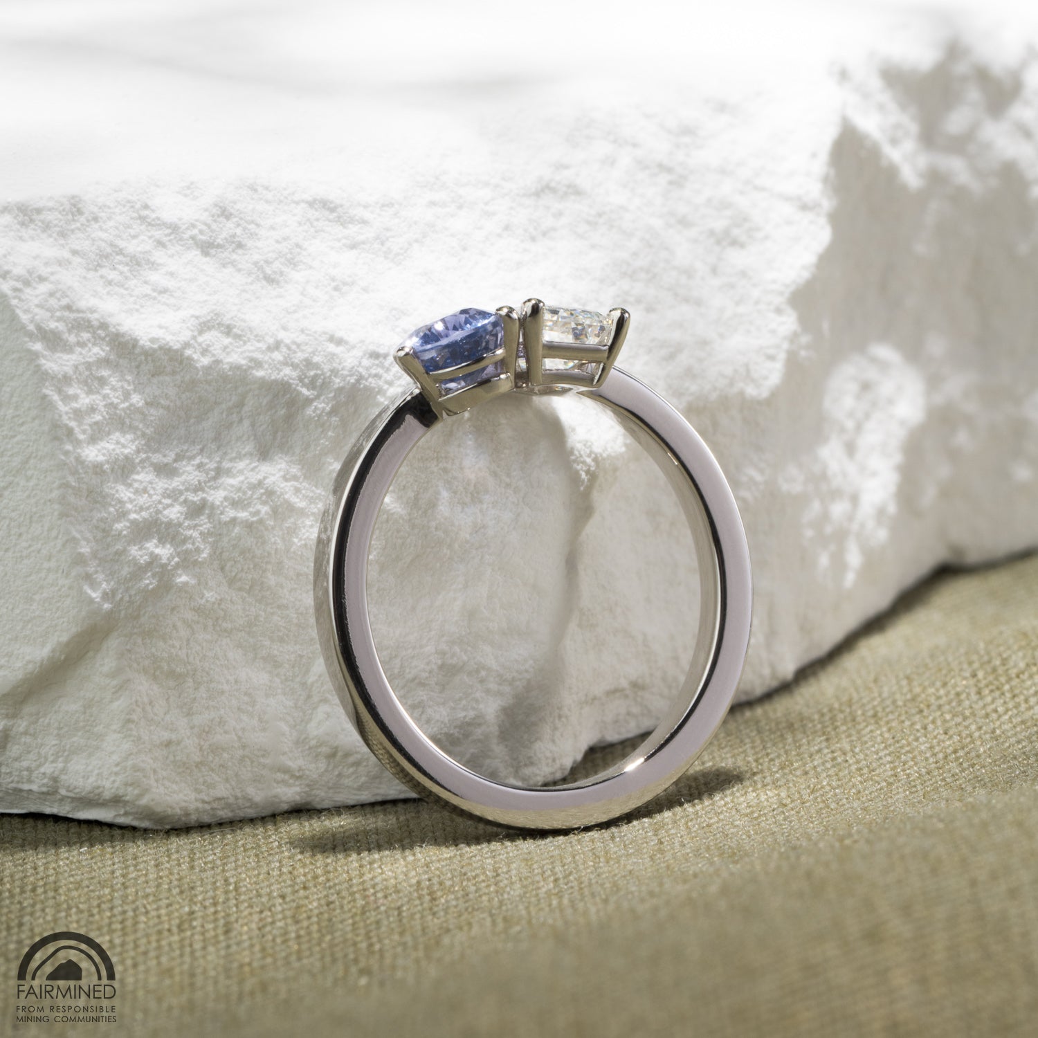 Indigo Toi et Moi Ring - Malleable