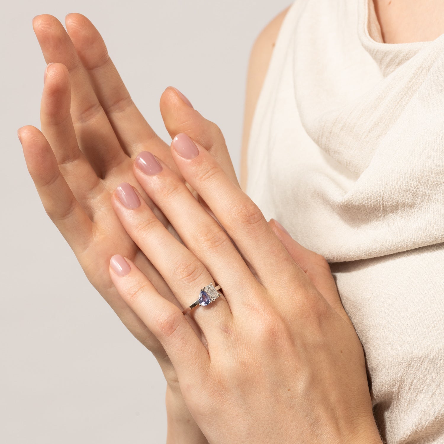 Indigo Toi et Moi Ring - Malleable