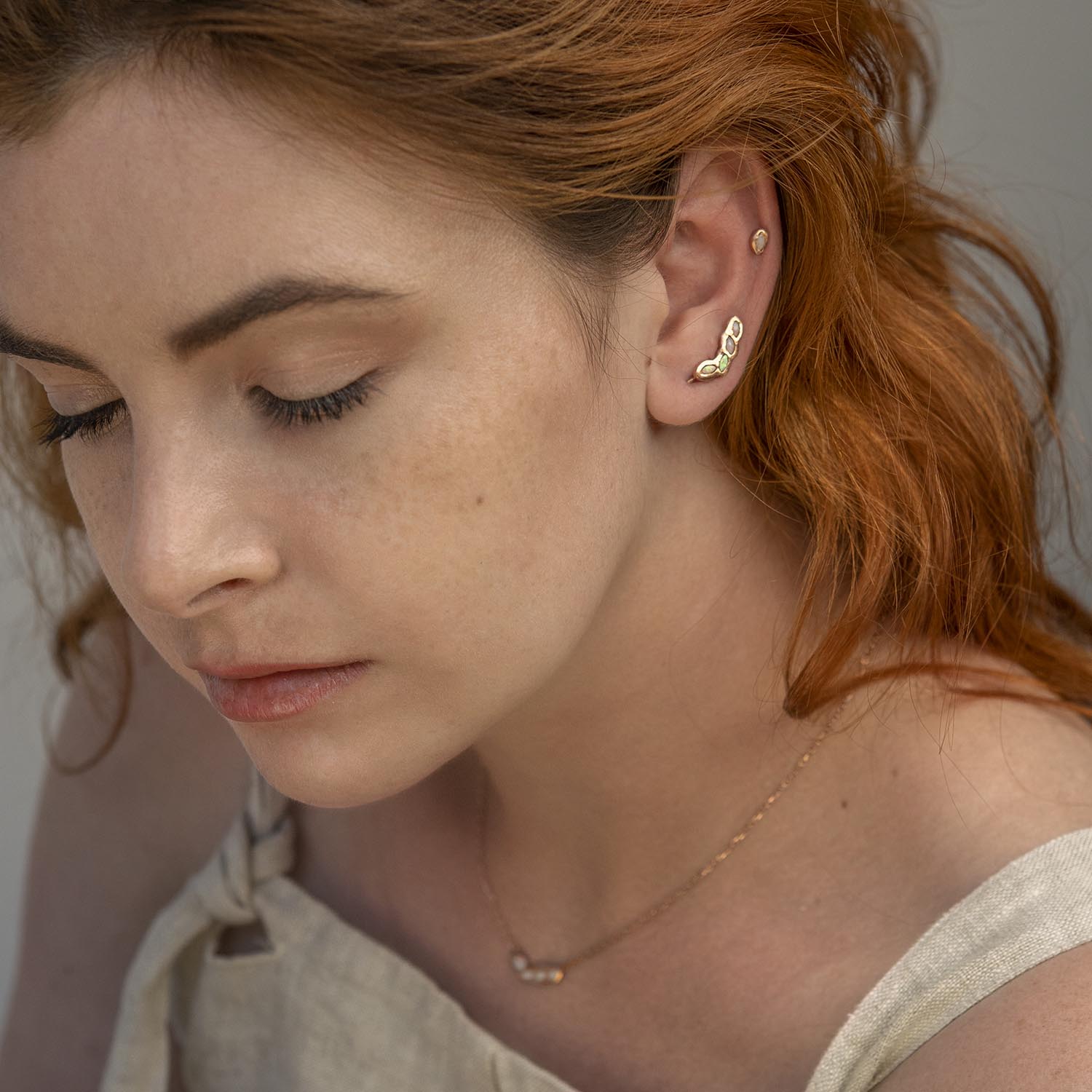 Iridescent Crawlers in Rose Gold - Malleable Jewellers