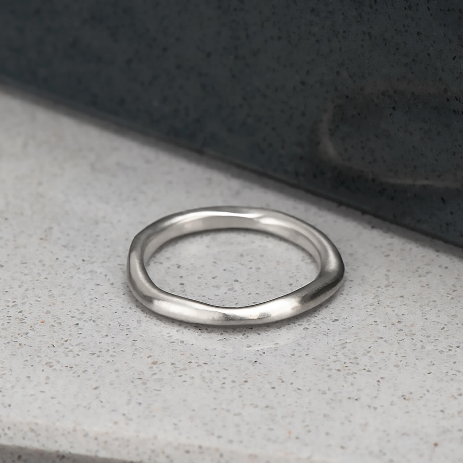 Organic Ring in White Gold - Malleable Jewellers