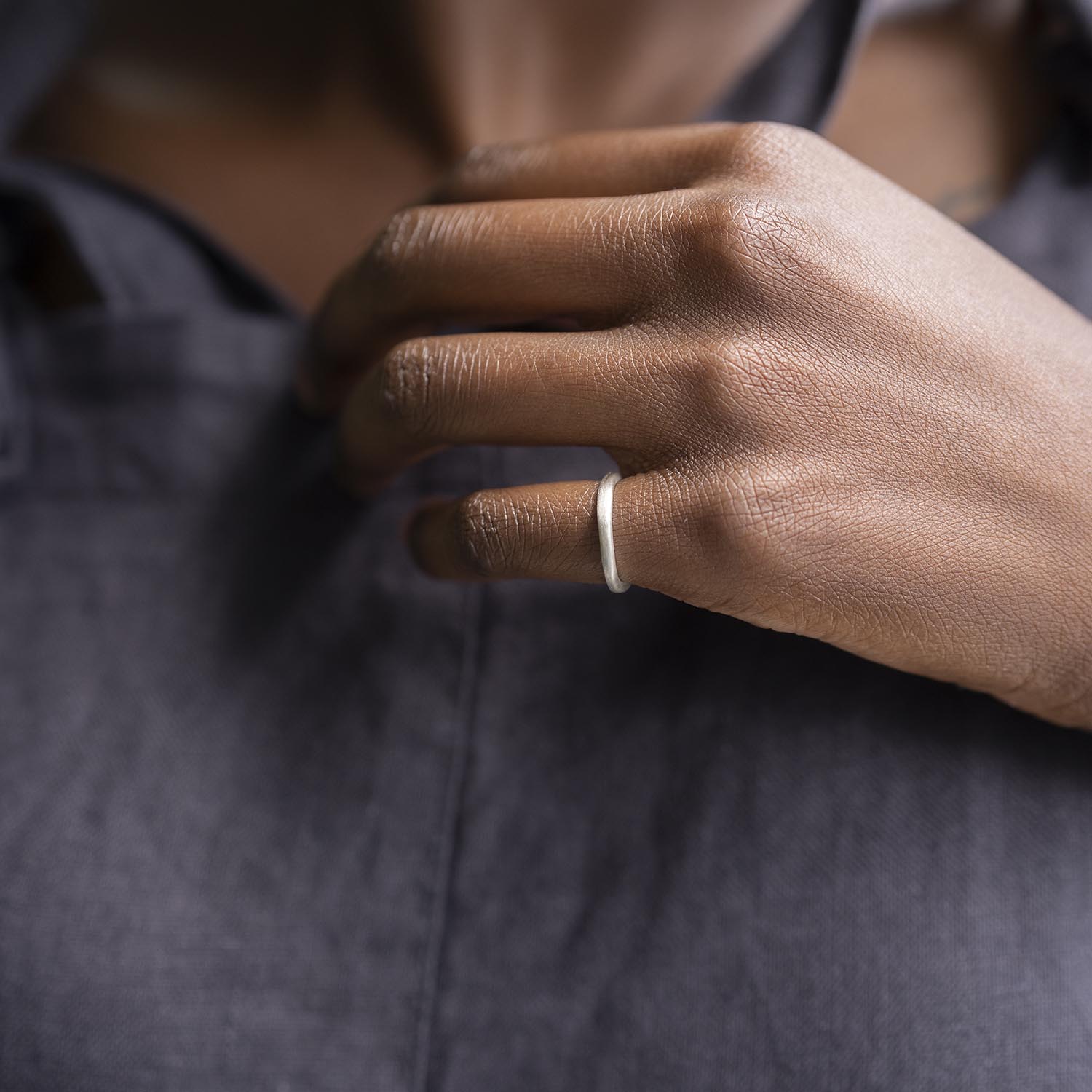 Organic Ring in White Gold - Malleable Jewellers