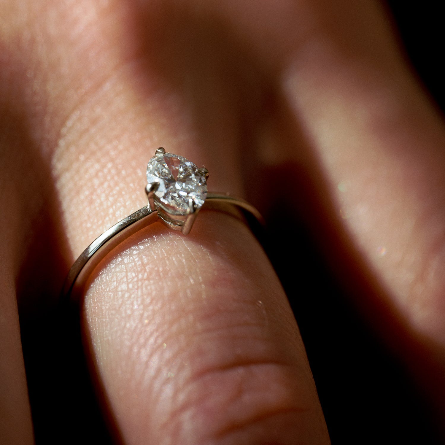 Oval Diamond Solitaire - Malleable Jewellers