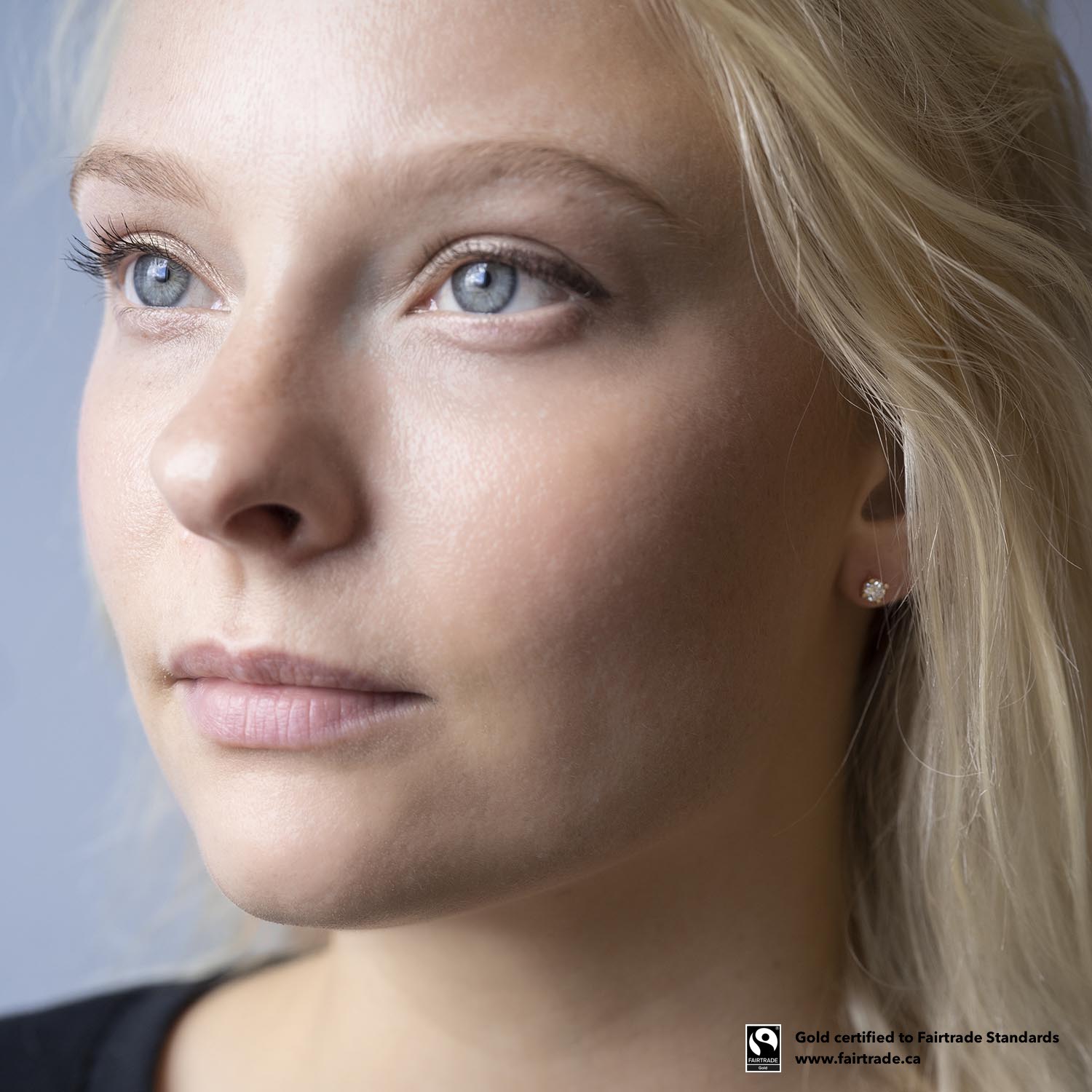 Recycled Diamond Baroque Studs with Fairtrade Certified Gold - Malleable Jewellers