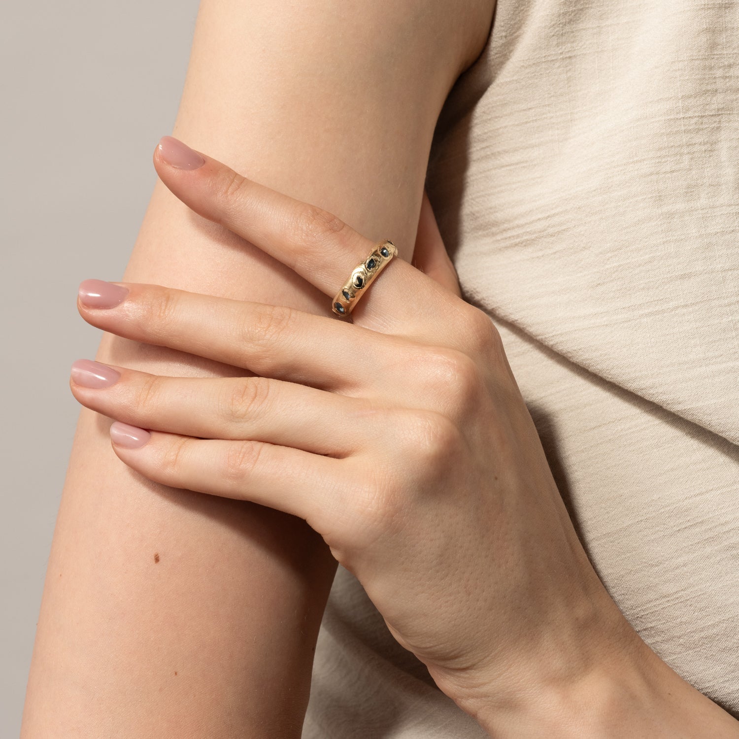 Sky Kimberlite Ring in Yellow Gold - Malleable