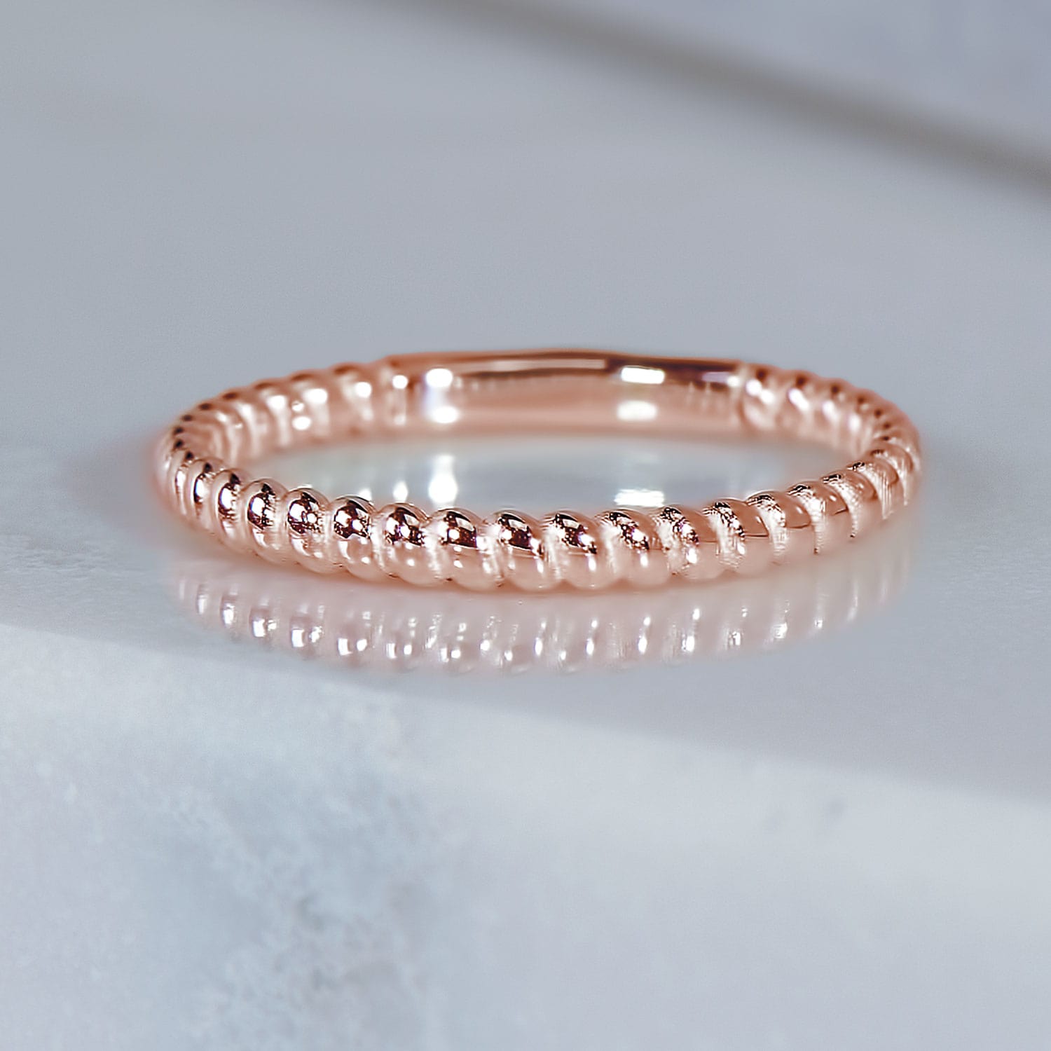 Spiral Ring in Rose Gold - Malleable Jewellers