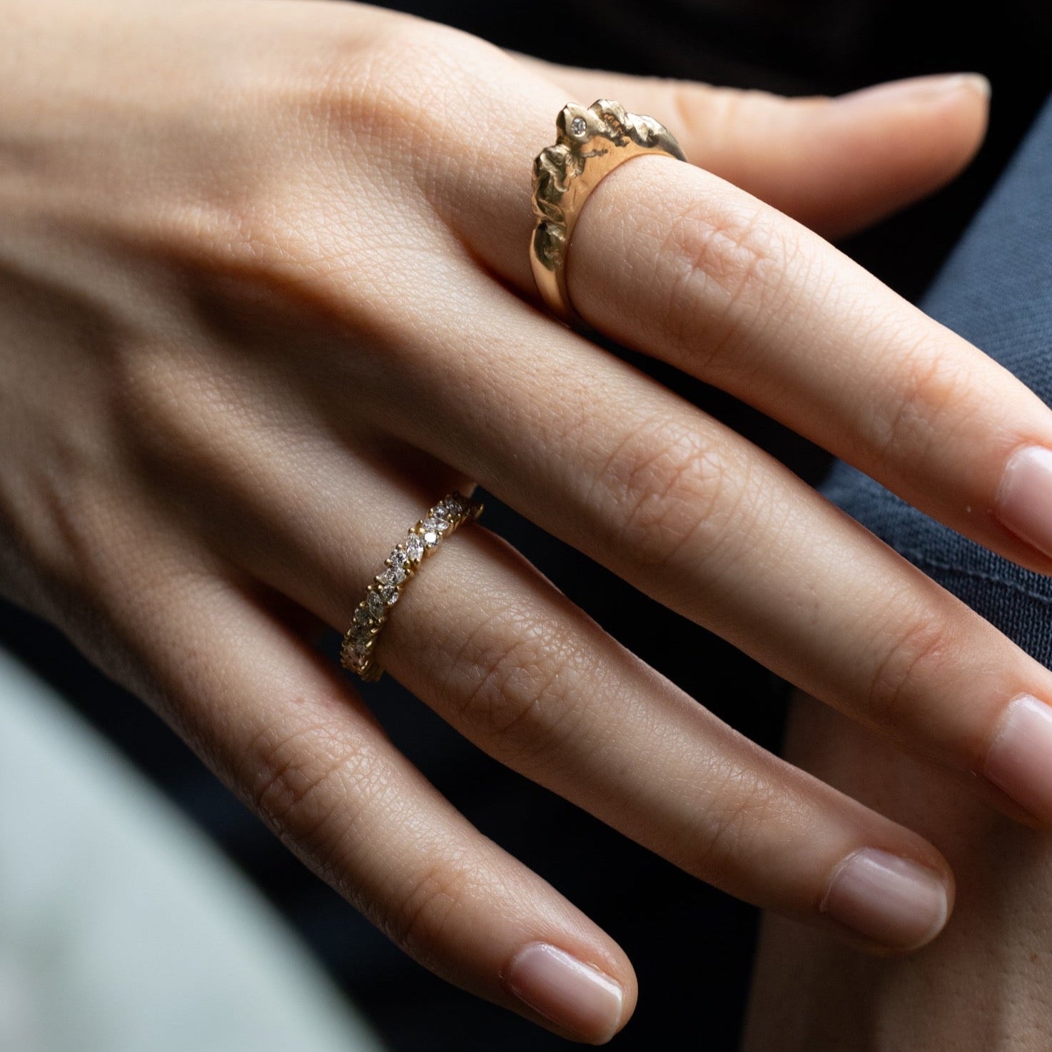 Wintergreen Half Eternity Ring - Malleable Jewellers