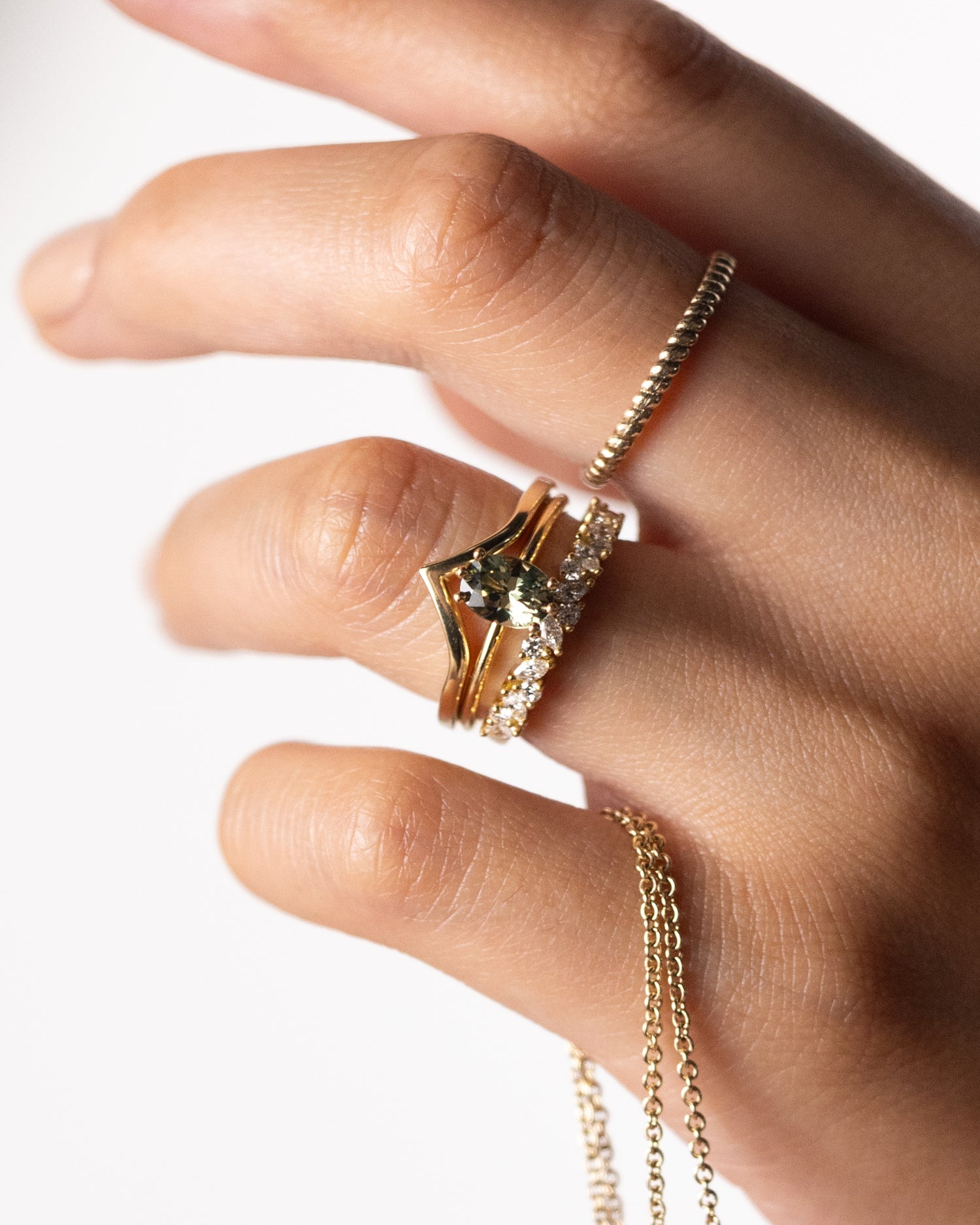 Wintergreen Half Eternity Ring - Malleable Jewellers