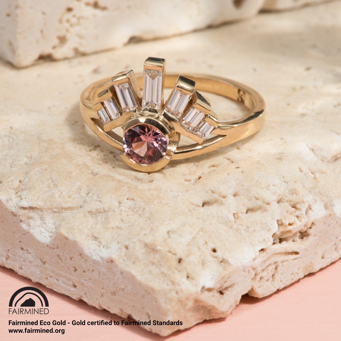 Tiara Engagement Ring in Fairmined Certified Gold