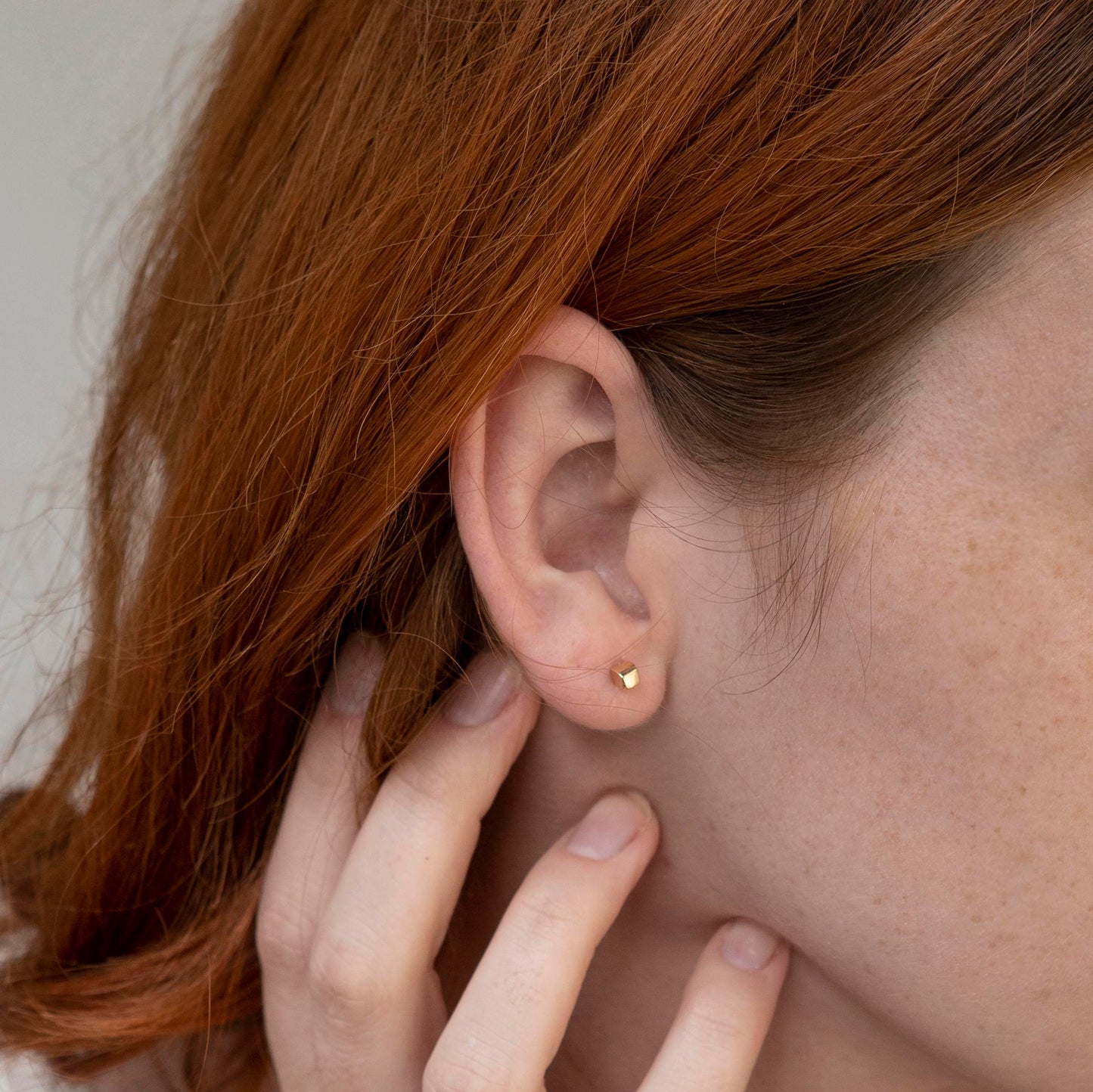Tetragonal Studs in Yellow Gold