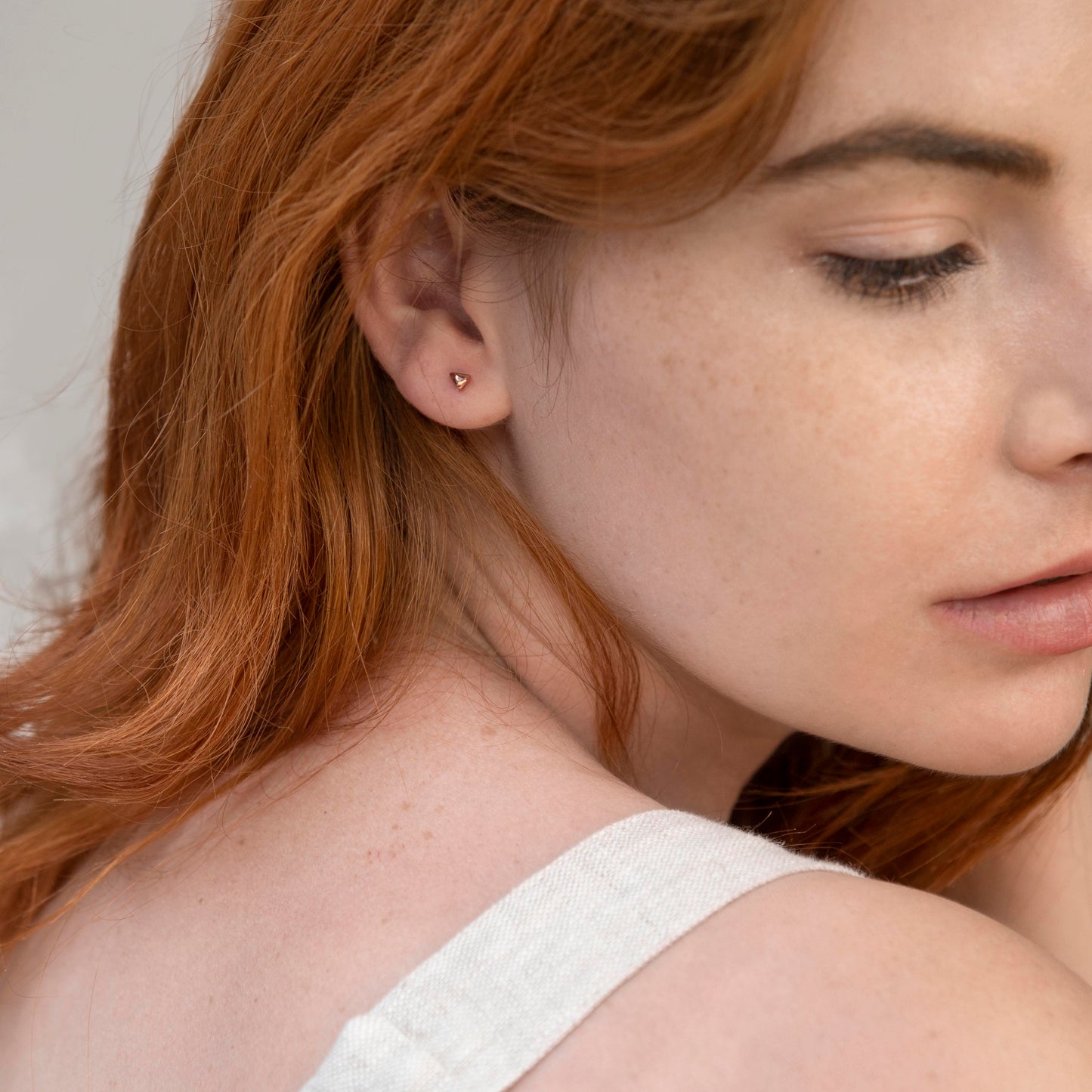 Prism Studs in Rose Gold