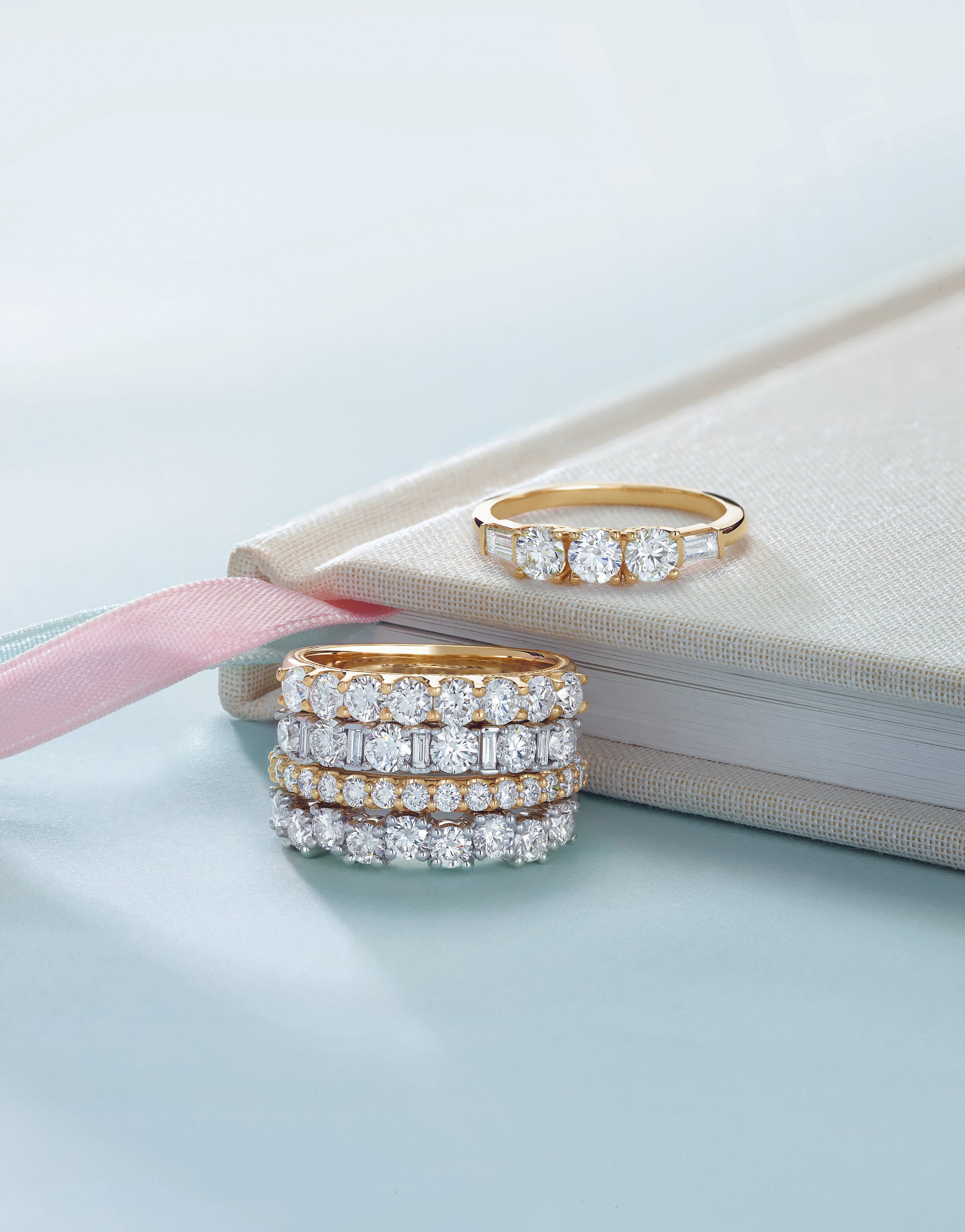 Marquise Diamond Wedding Anniversary Ring In 14K Yellow Gold | Fascinating  Diamonds