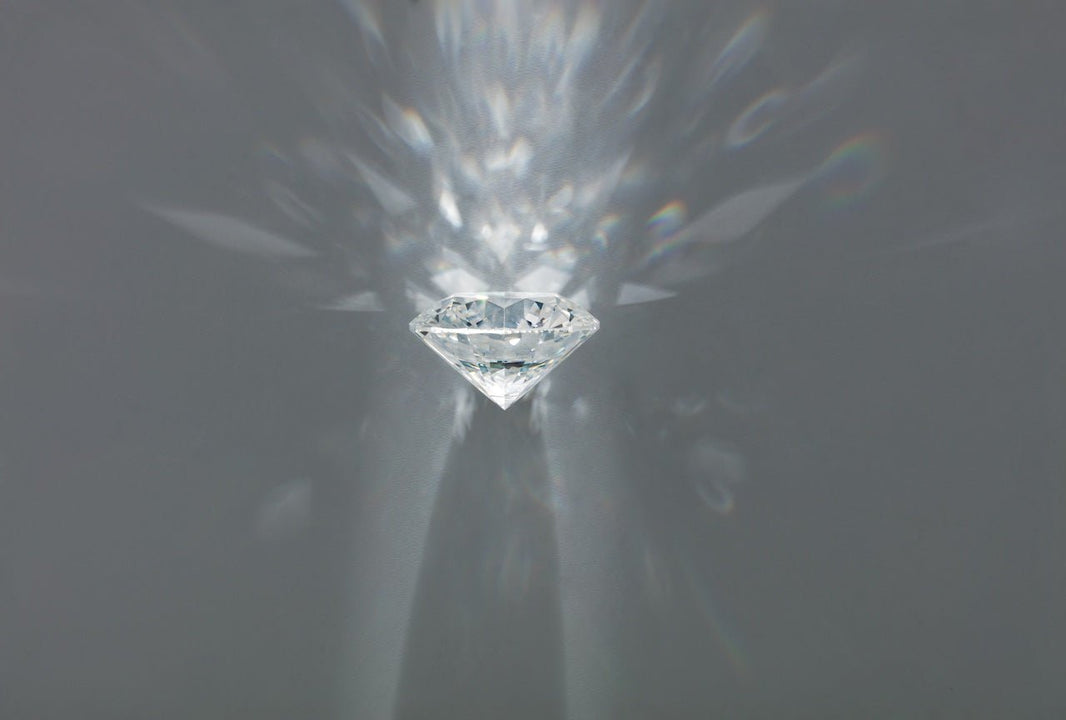 a shot of a glittering diamond