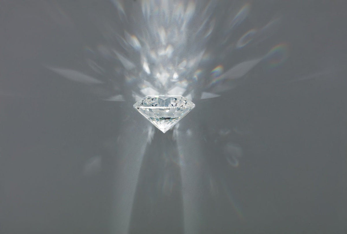 a shot of a glittering diamond
