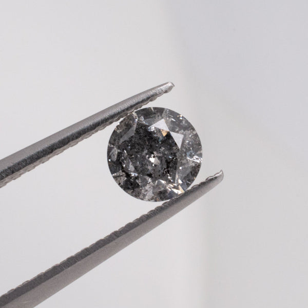 0.46ct Round Brilliant Cut Loose Salt & Pepper Diamond - Malleable Jewellers