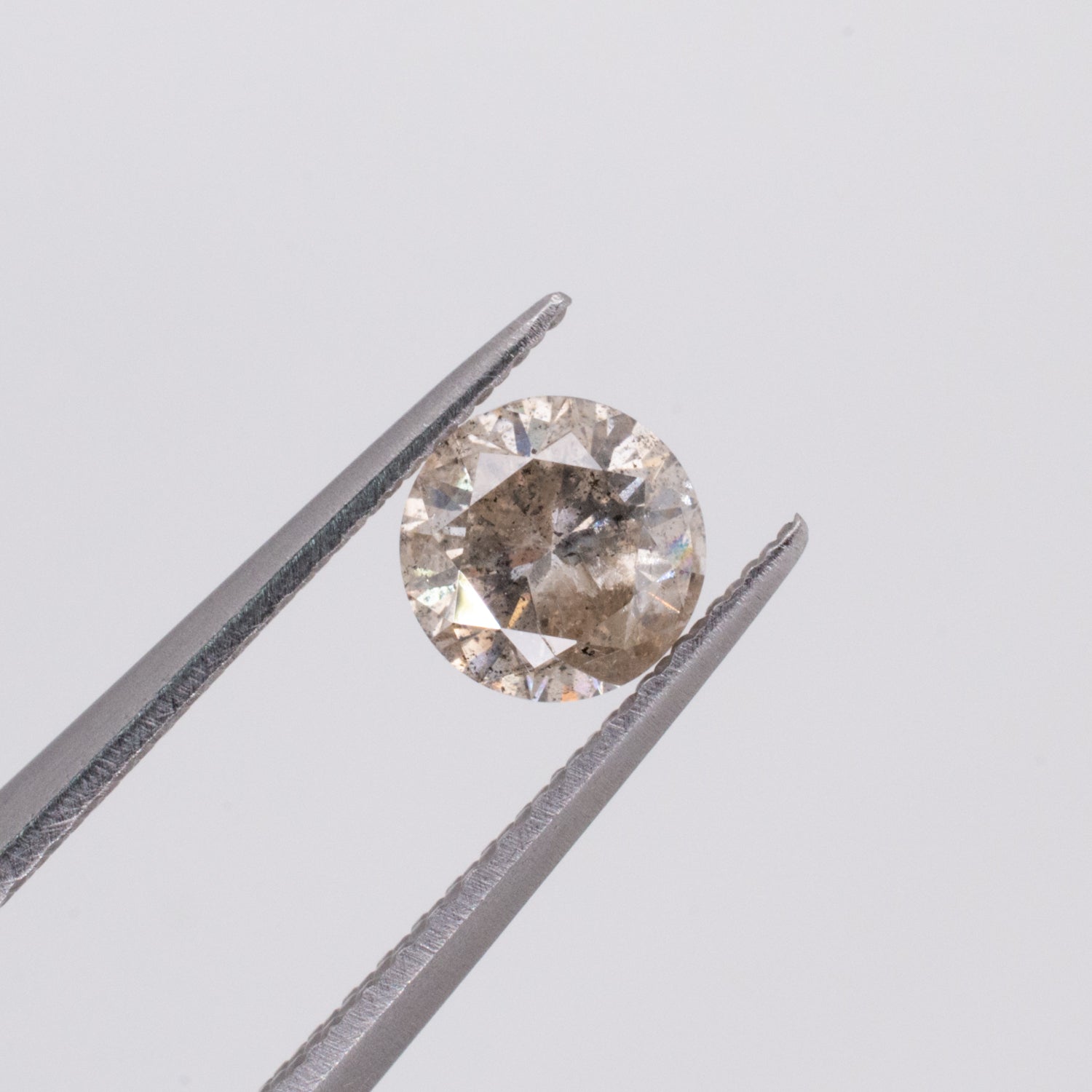 0.54ct Round Brilliant Cut Loose Salt & Pepper Diamond - Malleable Jewellers