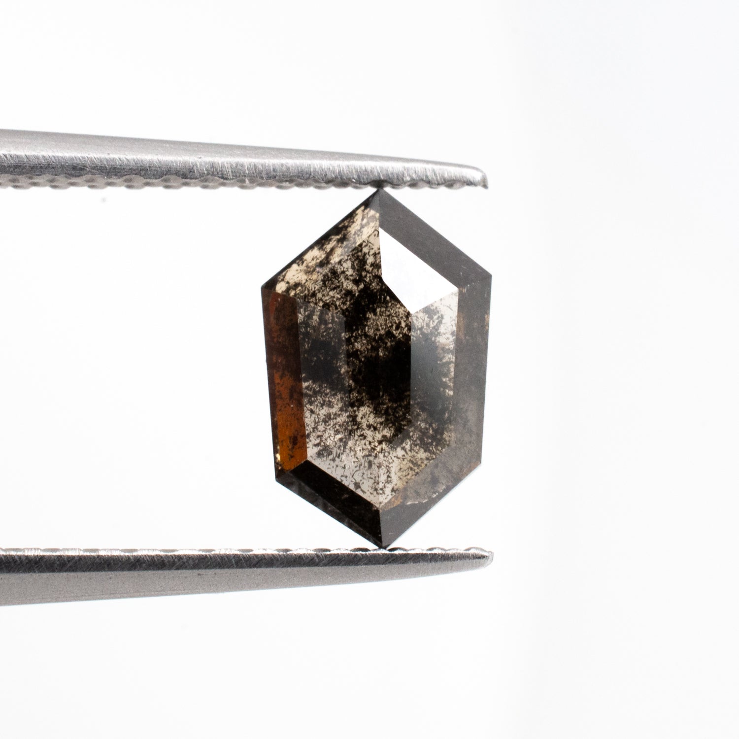 0.86ct Tapered Hexagon Shaped Loose Salt & Pepper Diamond - Malleable Jewellers