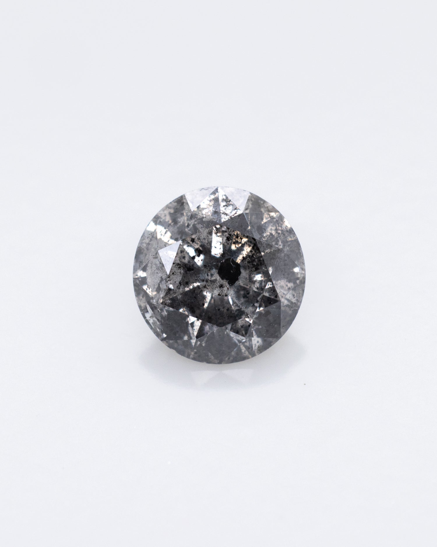 0.93ct Round Brilliant Cut Loose Salt & Pepper Diamond - Malleable Jewellers