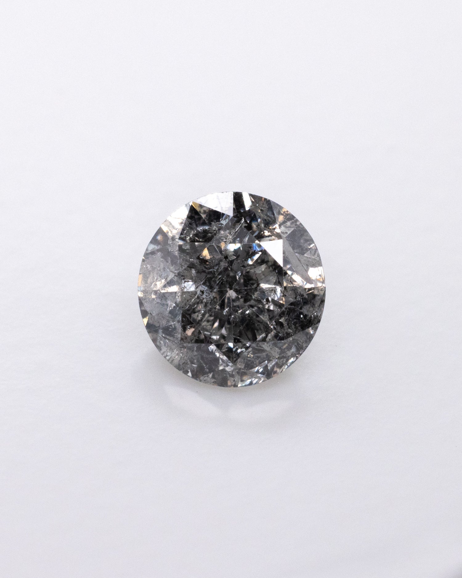 1.00ct Round Brilliant Cut Loose Salt & Pepper Diamond - Malleable Jewellers