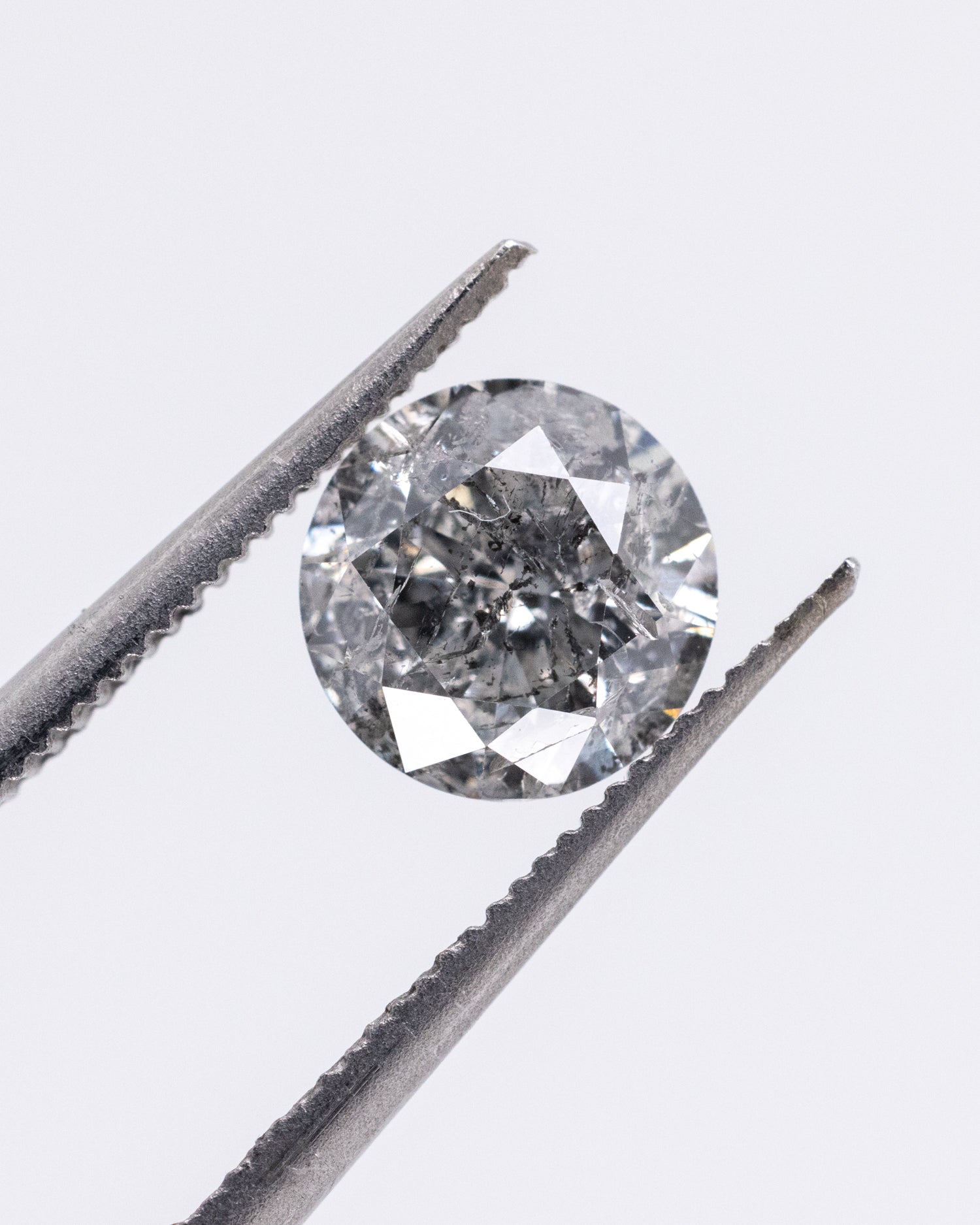 1.00ct Round Brilliant Cut Loose Salt & Pepper Diamond - Malleable Jewellers