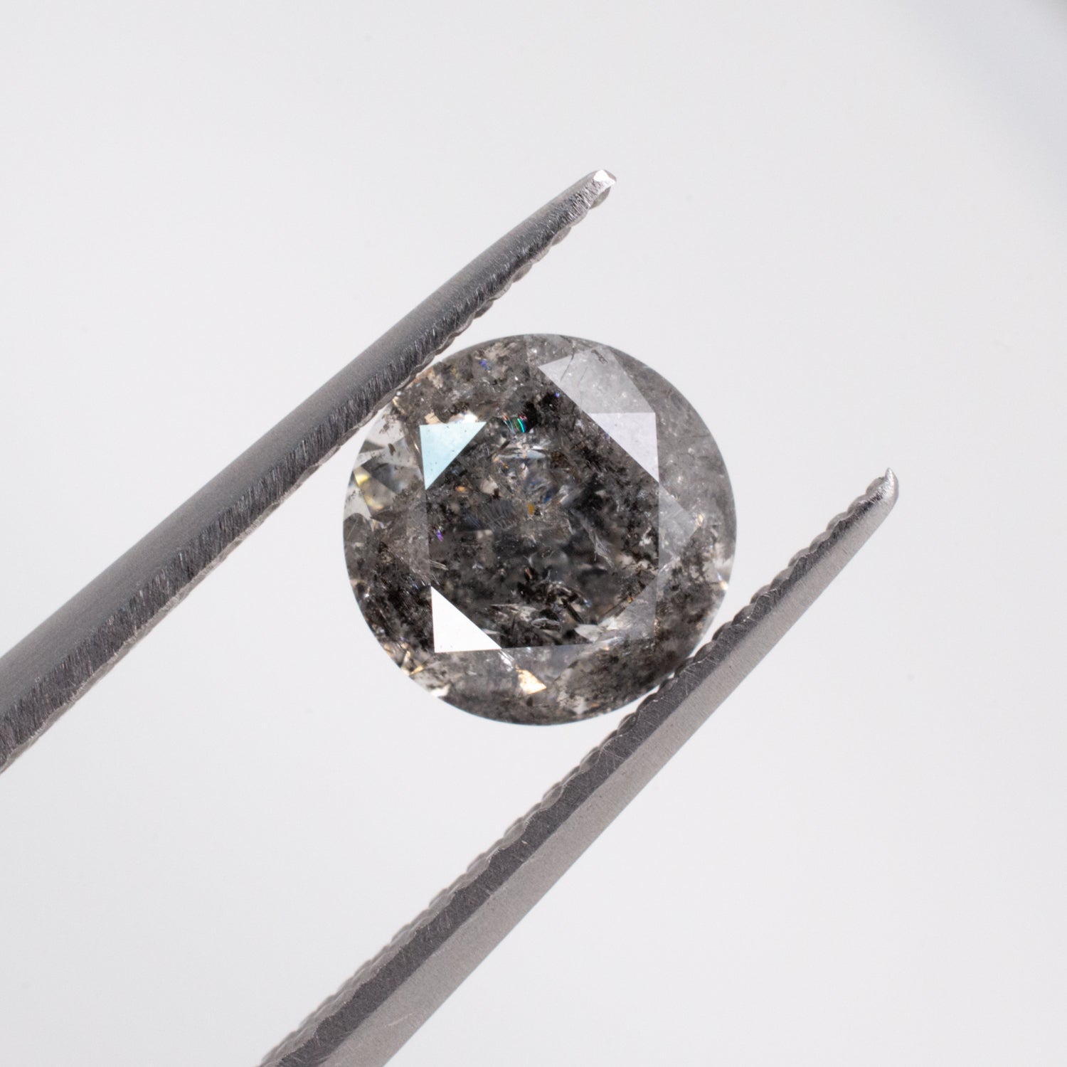 1.11ct Round Brilliant Cut Loose Salt & Pepper Diamond - Malleable Jewellers