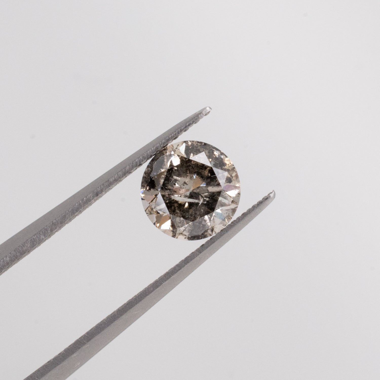 1.23ct Round Brilliant Cut Loose Salt & Pepper Diamond - Malleable Jewellers