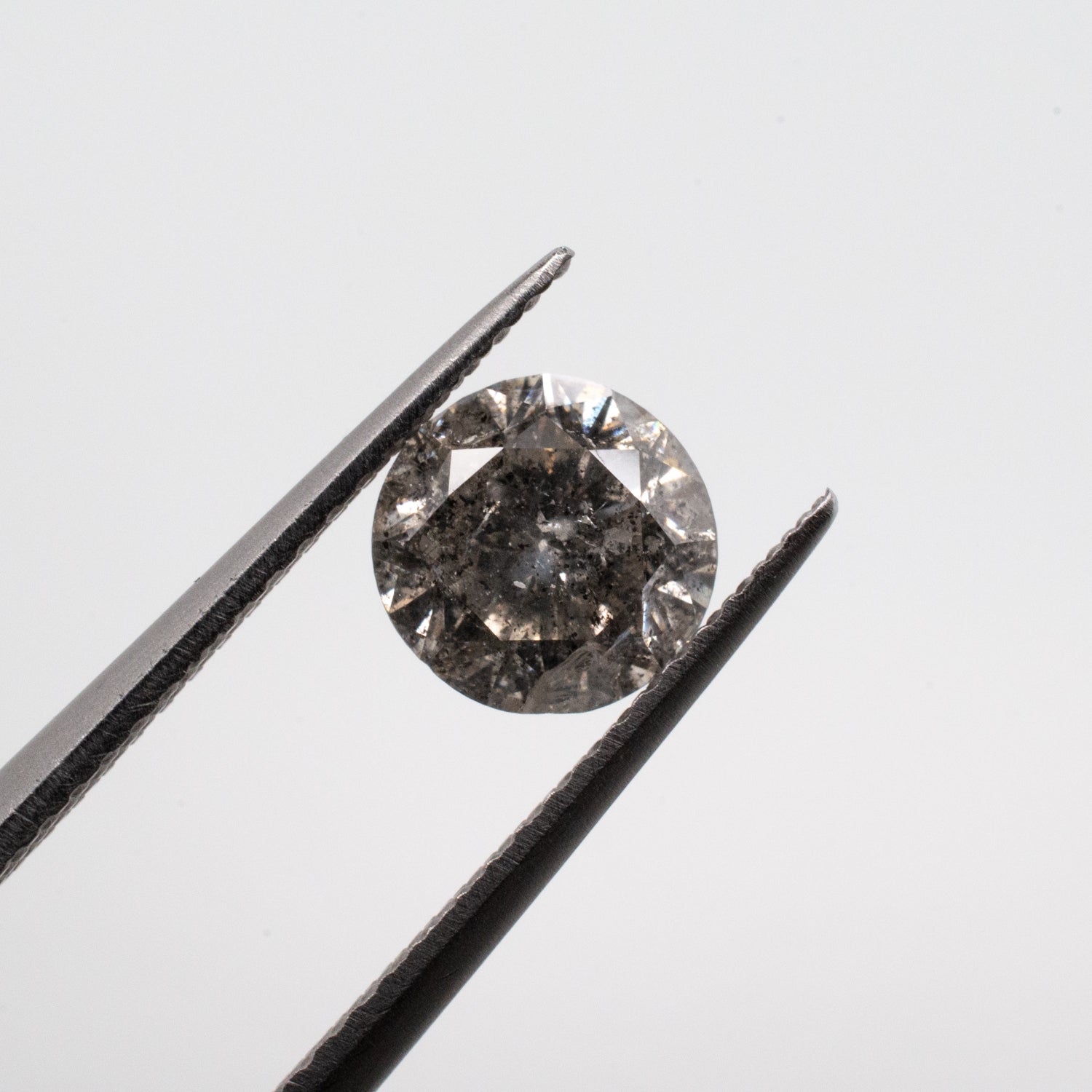1.27ct Round Brilliant Cut Loose Salt & Pepper Diamond - Malleable Jewellers