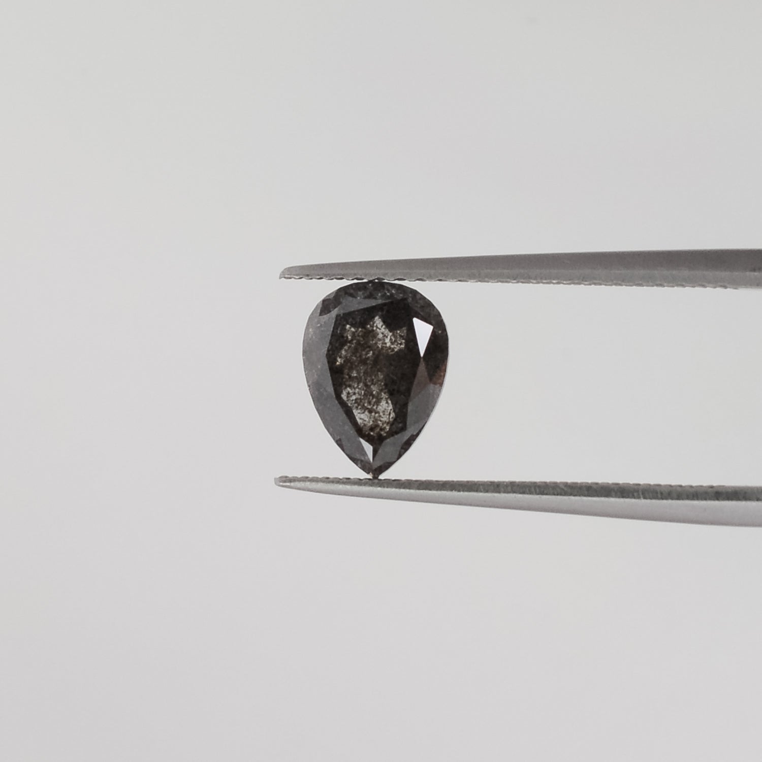 1.38ct Pear Shaped Loose Salt & Pepper Diamond - Malleable Jewellers