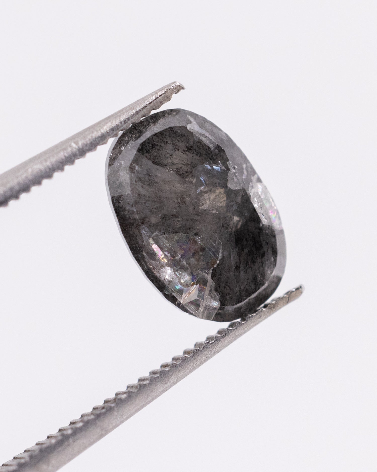 1.51ct Oval Shaped Loose Salt & Pepper Diamond - Malleable Jewellers