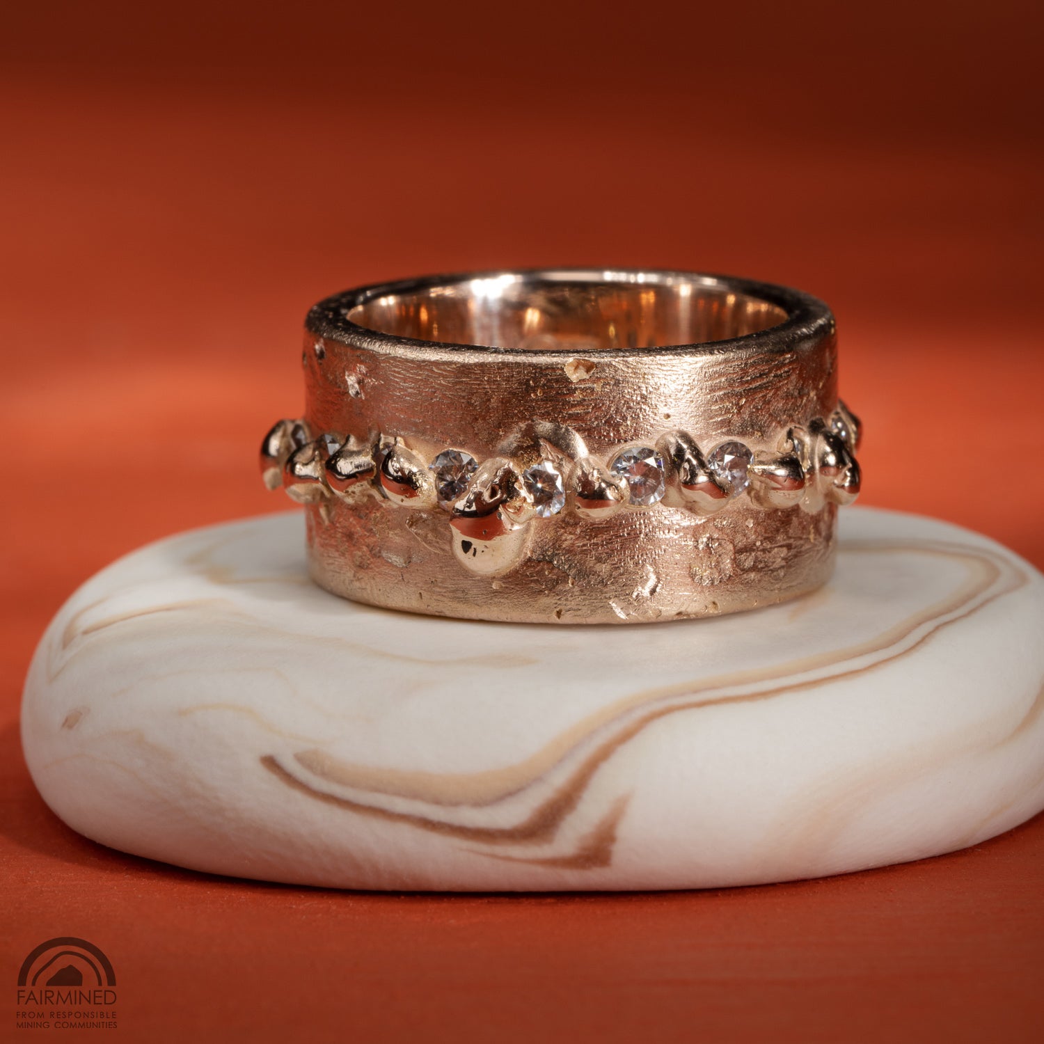 Range Cigar Band in Fairmined Eco Rose Gold