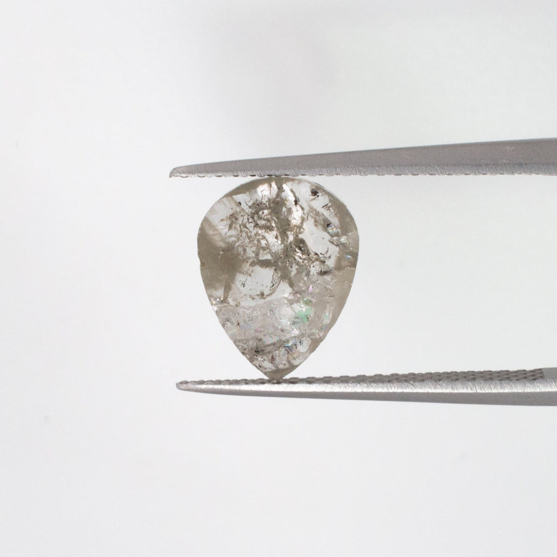 1.57ct Pear Shaped Loose Salt & Pepper Diamond - Malleable Jewellers