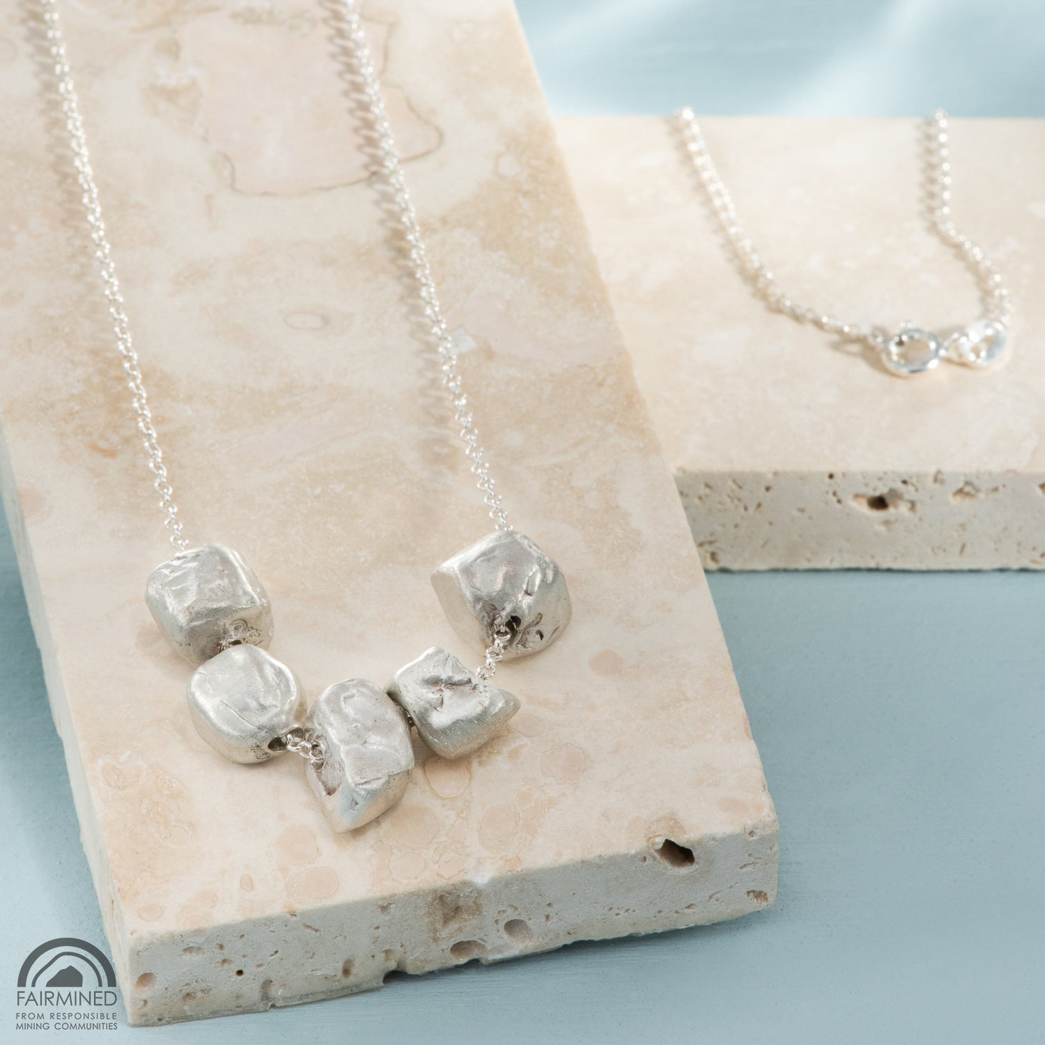 Nugget Necklace in Fairmined Certified Silver