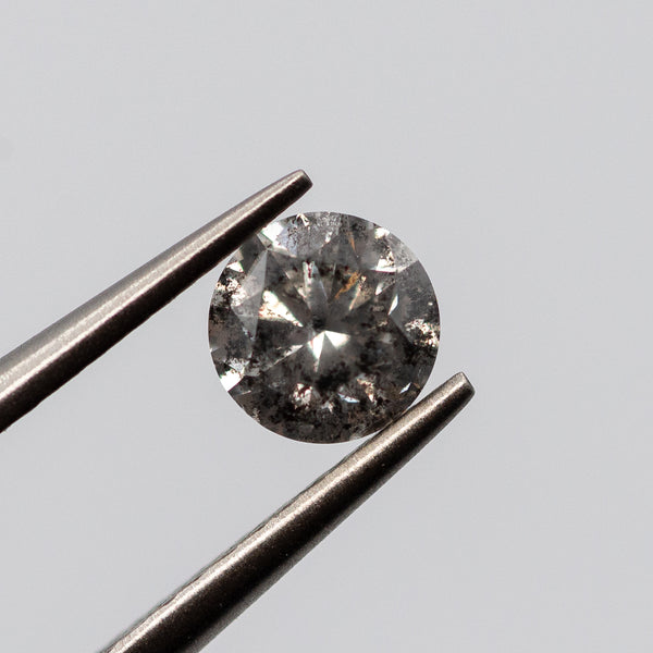 0.50ct Round Shaped Medium Grey Loose Salt & Pepper Diamond Malleable Jewellers
