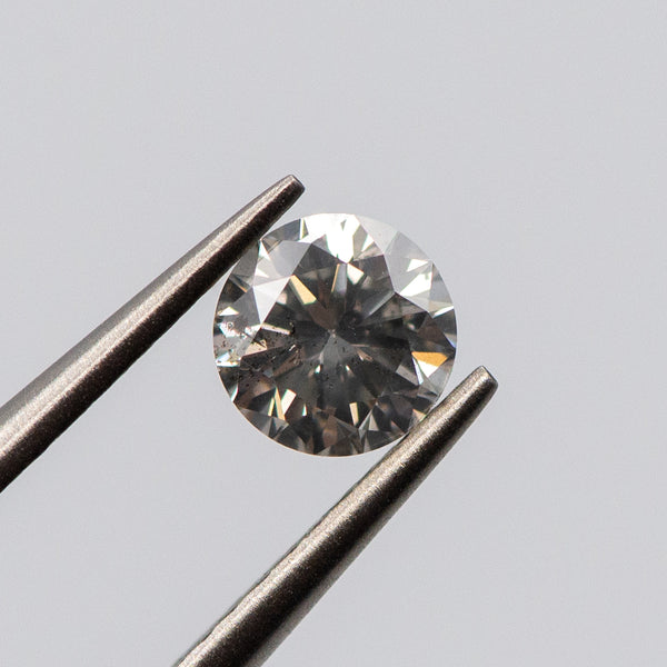 0.50ct Light Grey Round Shaped Loose Salt & Pepper Diamond Malleable Jewellers