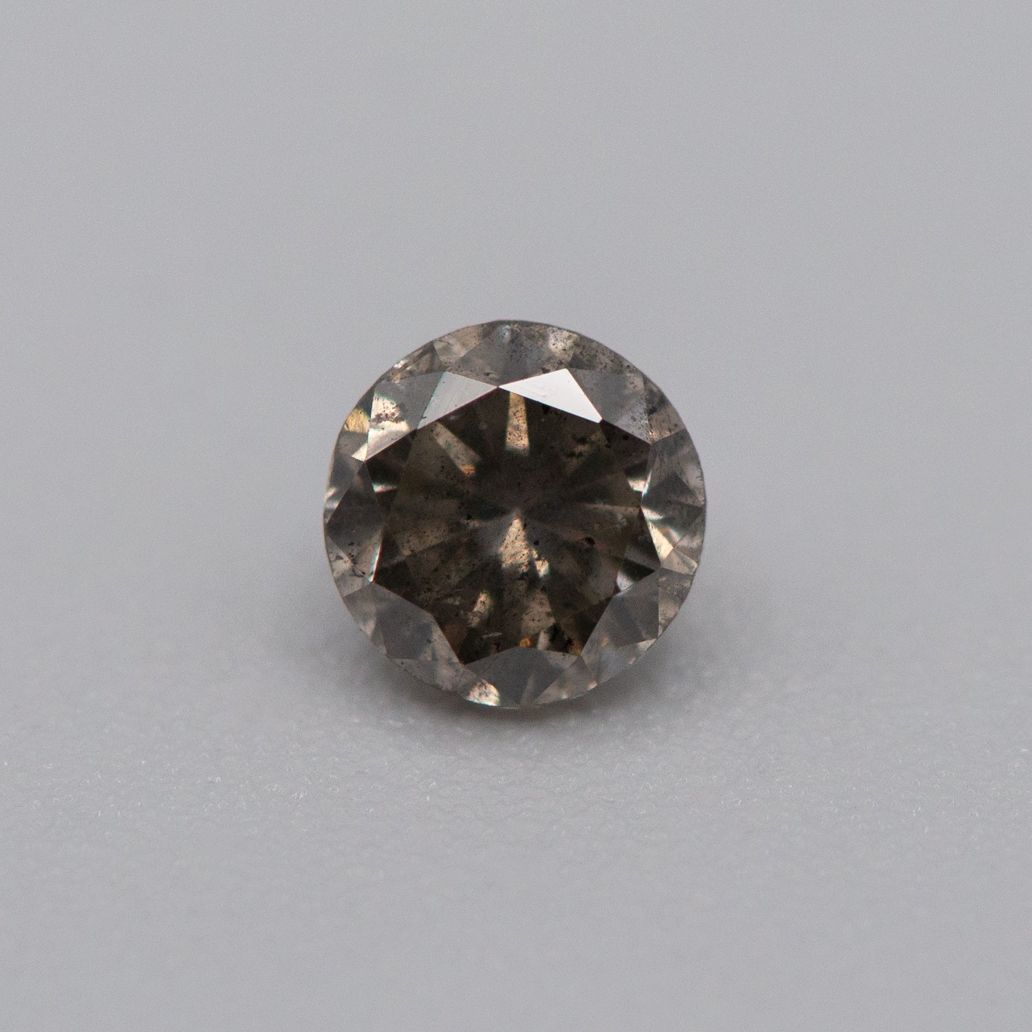 0.50ct Round Shaped Milky Yellowish Brown Loose Salt & Pepper Diamond Malleable Jewellers