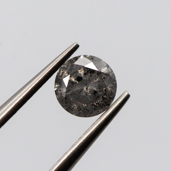 0.51ct Round Shaped Milky Grey Loose Salt & Pepper Diamond Malleable Jewellers