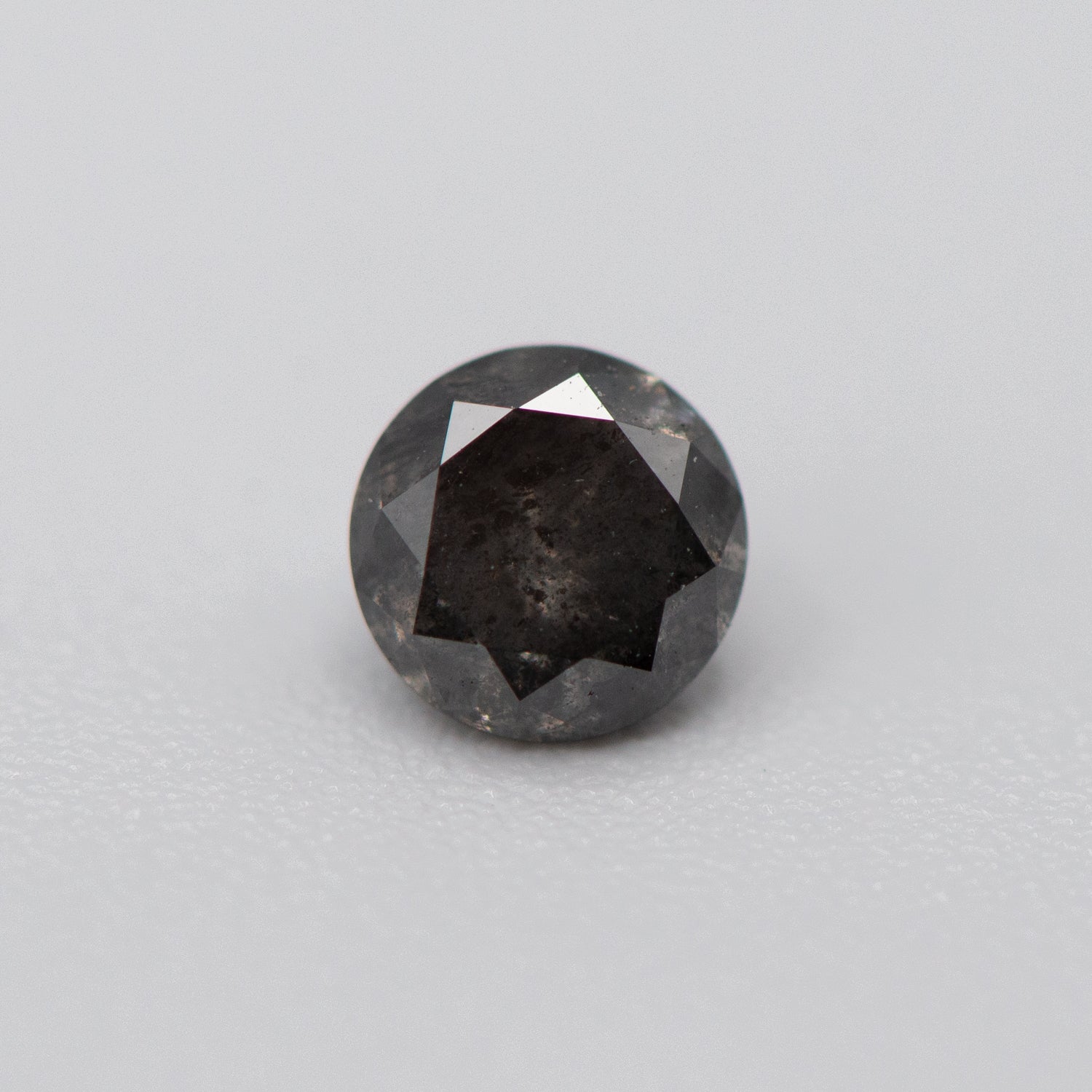 0.52ct Round Shaped Dark Grey Loose Salt & Pepper Diamond Malleable Jewellers