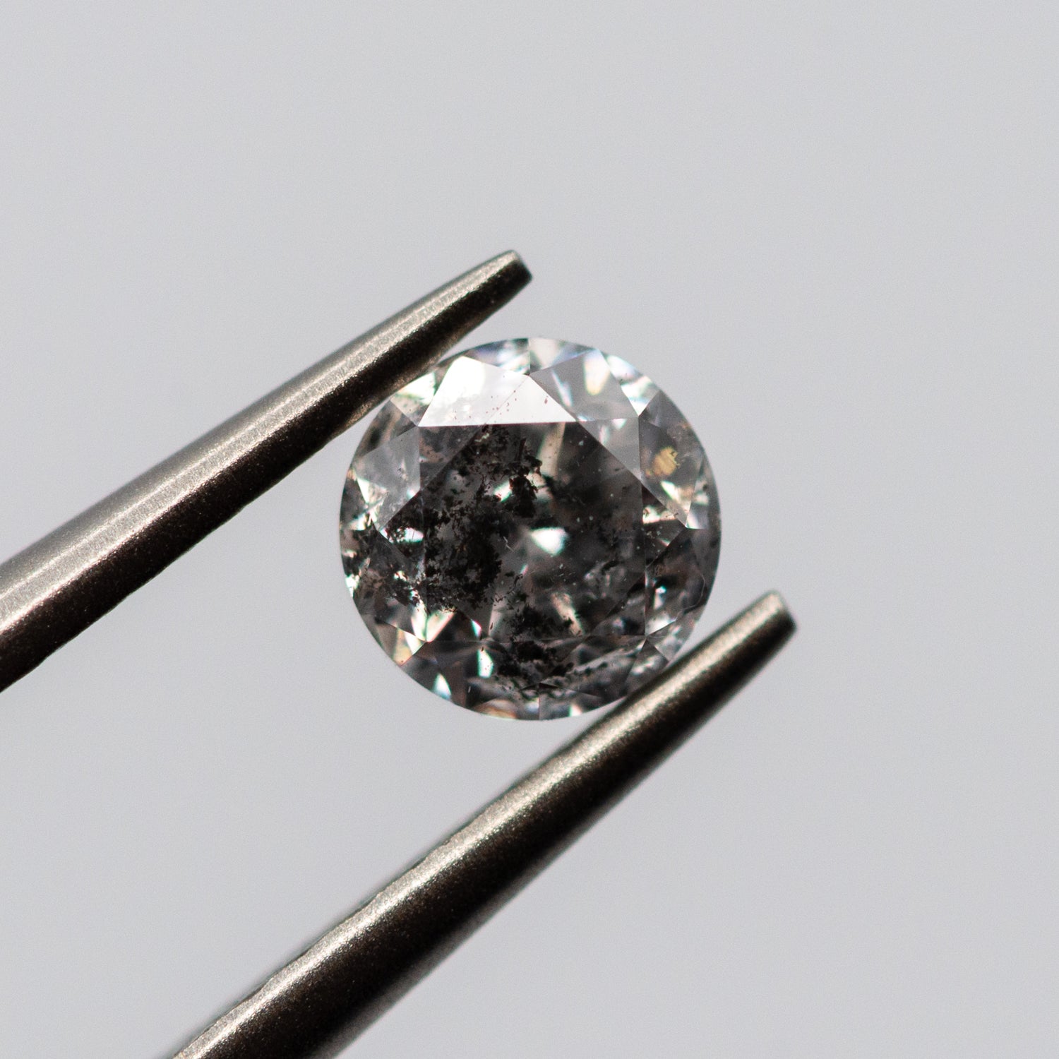 0.48ct Round Shaped Medium Grey Loose Salt & Pepper Diamond Malleable Jewellers