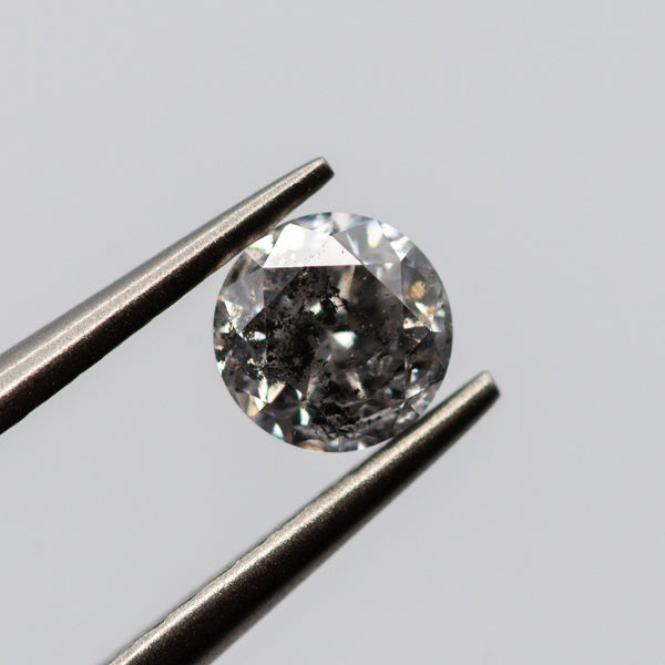 0.48ct Round Shaped Medium Grey Loose Salt & Pepper Diamond Malleable Jewellers